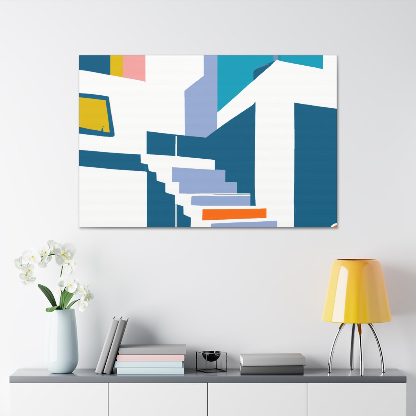 Vibrant Simplicity- Midcentury - Canvas