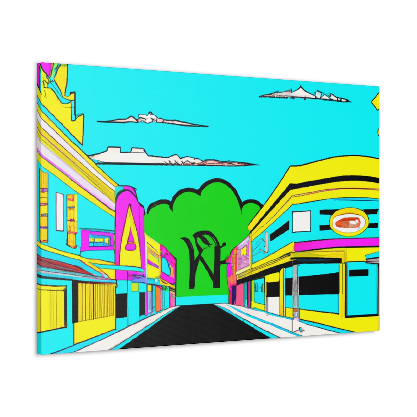 Metro Row - Architectural Canvas Pop Art