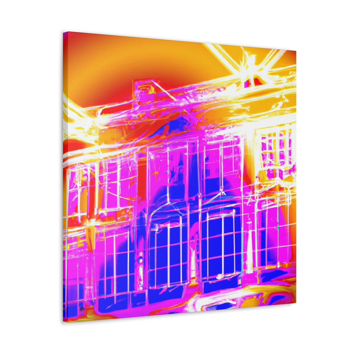 Skycrest Art Deco Manor - Architectural Canvas Art Deco