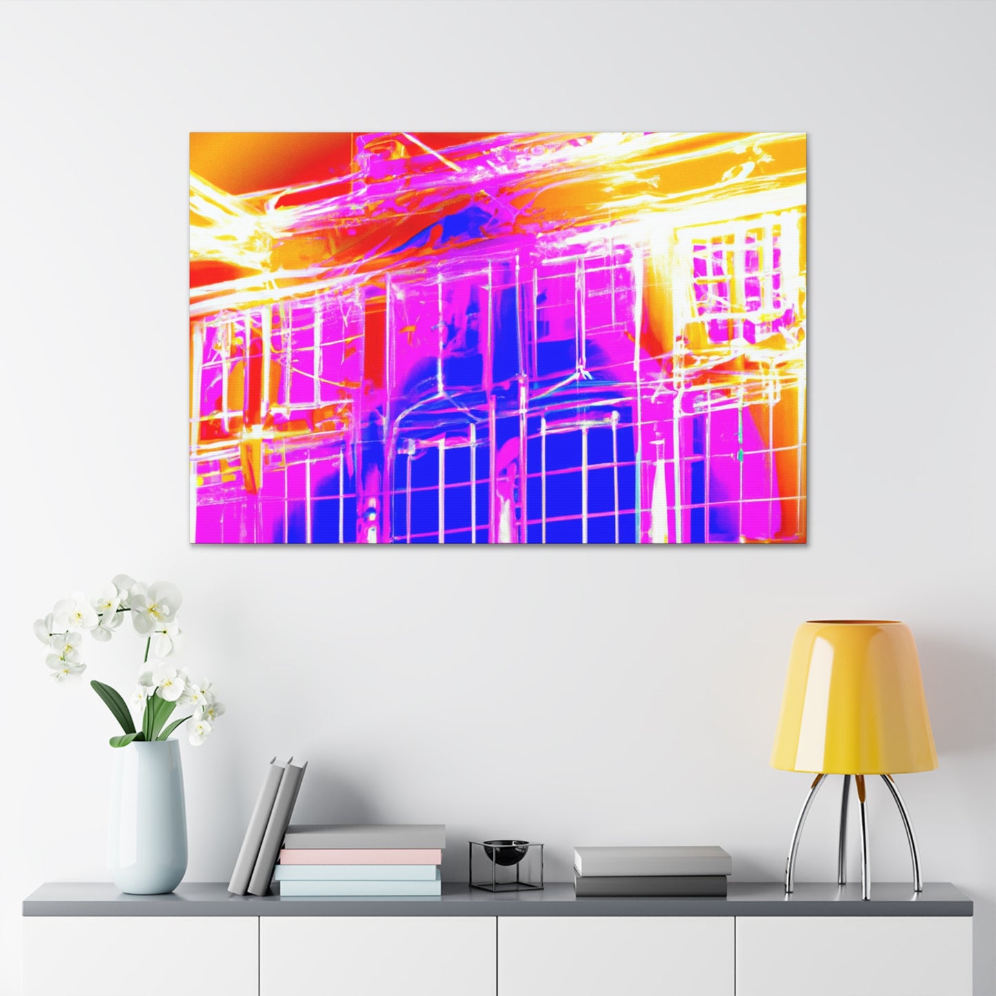Skycrest Art Deco Manor - Architectural Canvas Art Deco