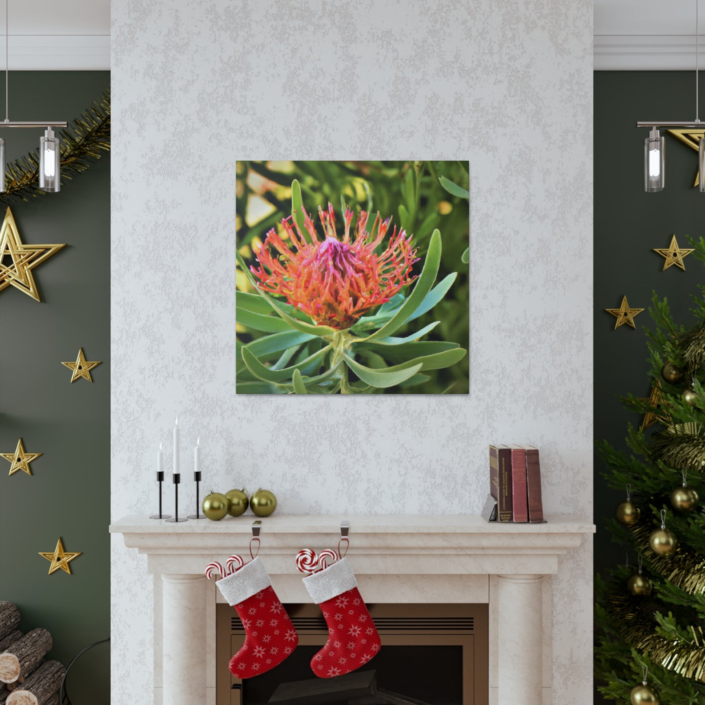 Floral Scroll Garden Print - Canvas - Floral