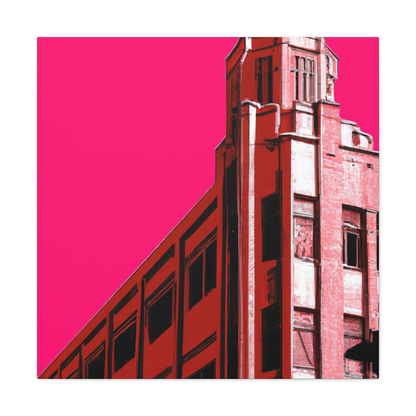 Straightup Splendor - The Visually Stunning Symmetry of Art Deco Architectural. - Canvas
