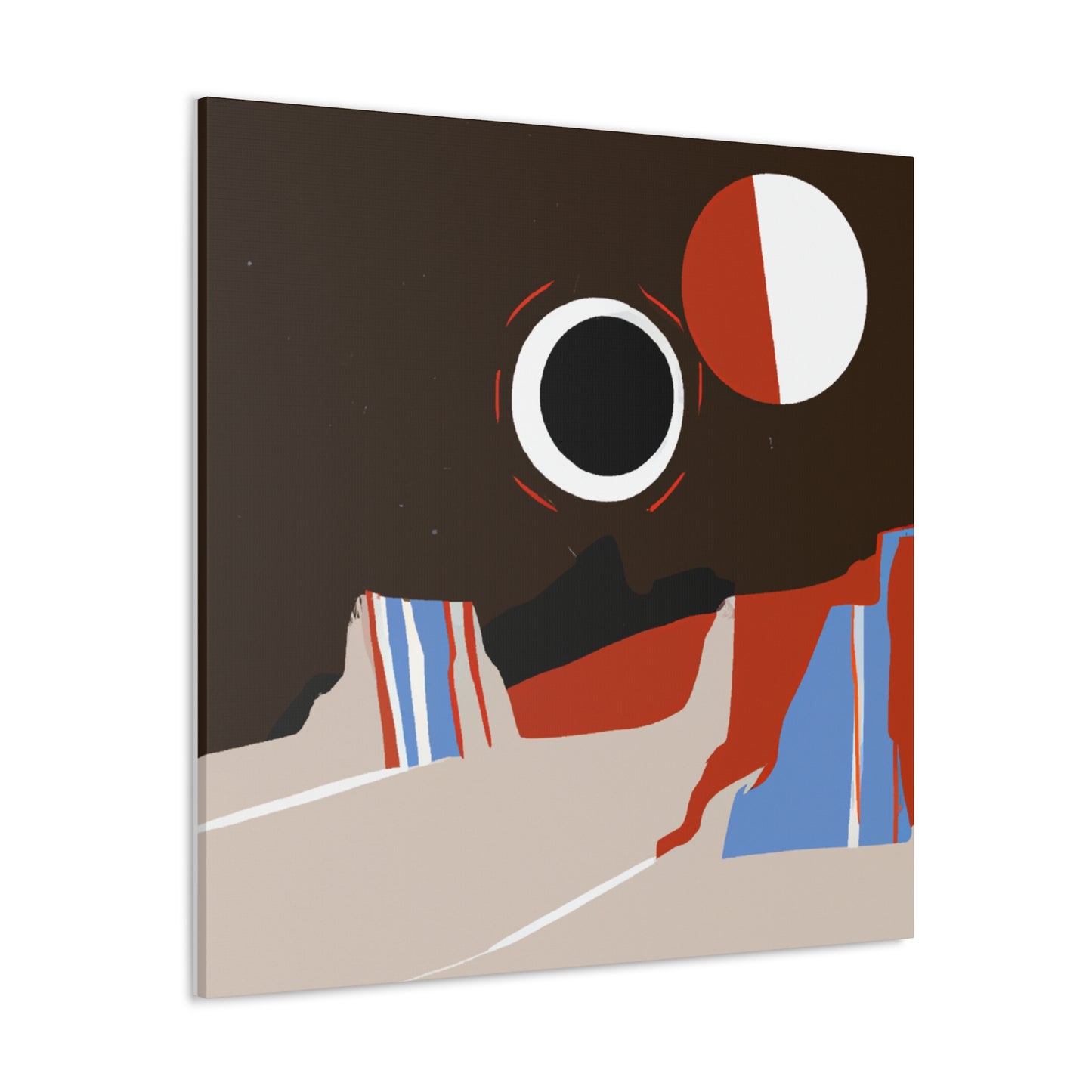 "Dreamy Geometric Glow - Midcentury" - Canvas