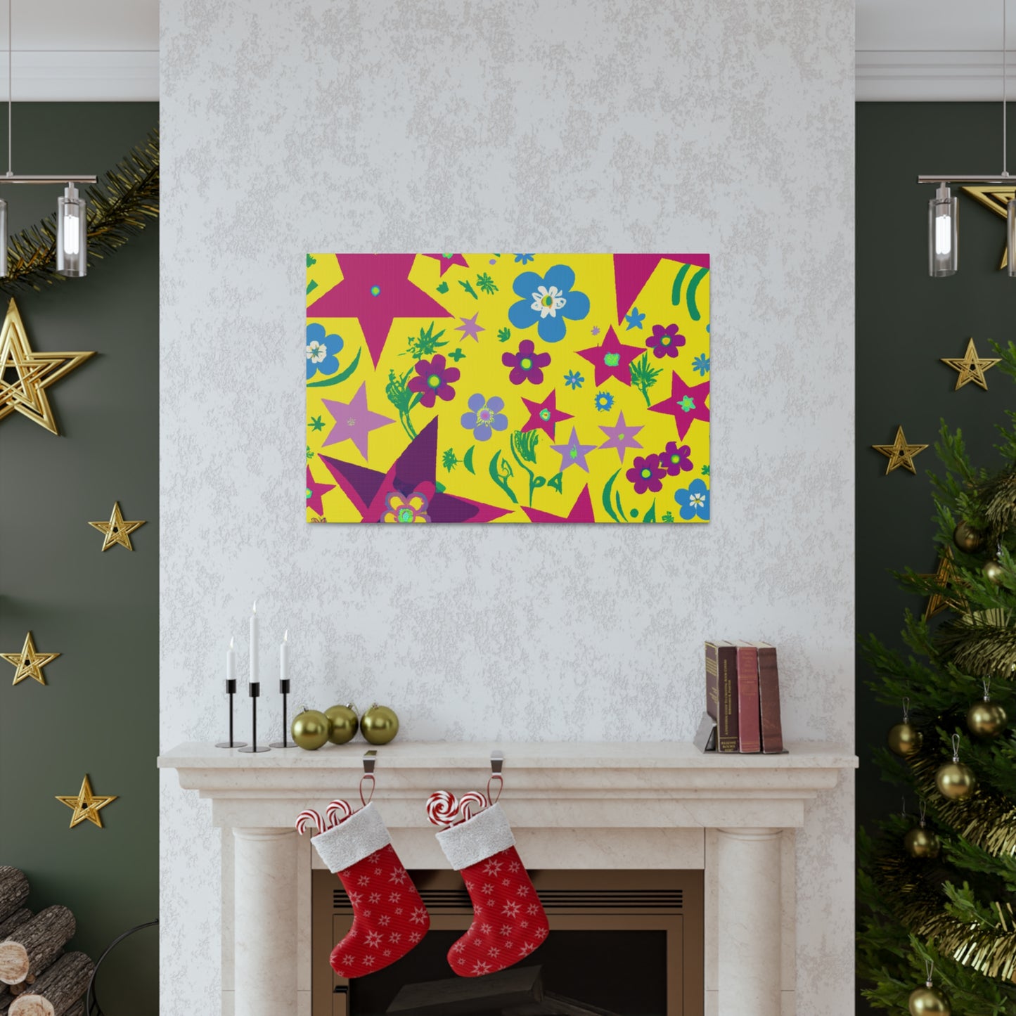 Funky Floral Flair: - Floral Canvas