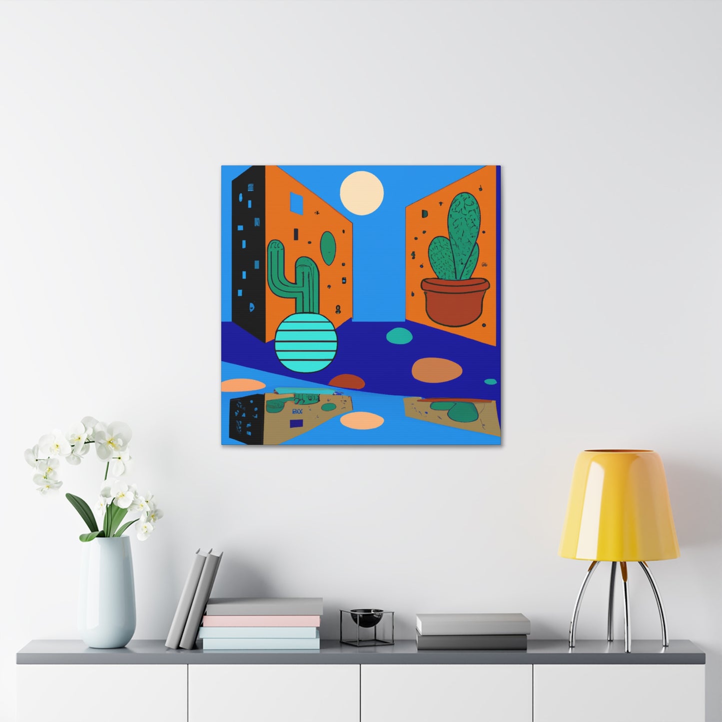 Harmonious Blooms - Midcentury - Canvas