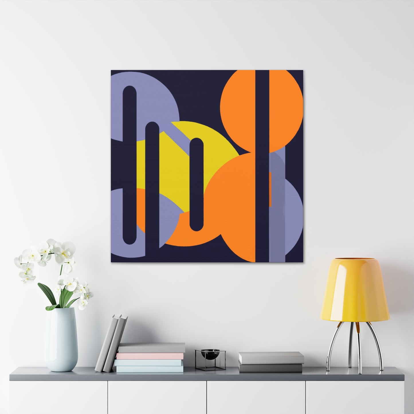 Contrasting Cogs - Midcentury - Canvas