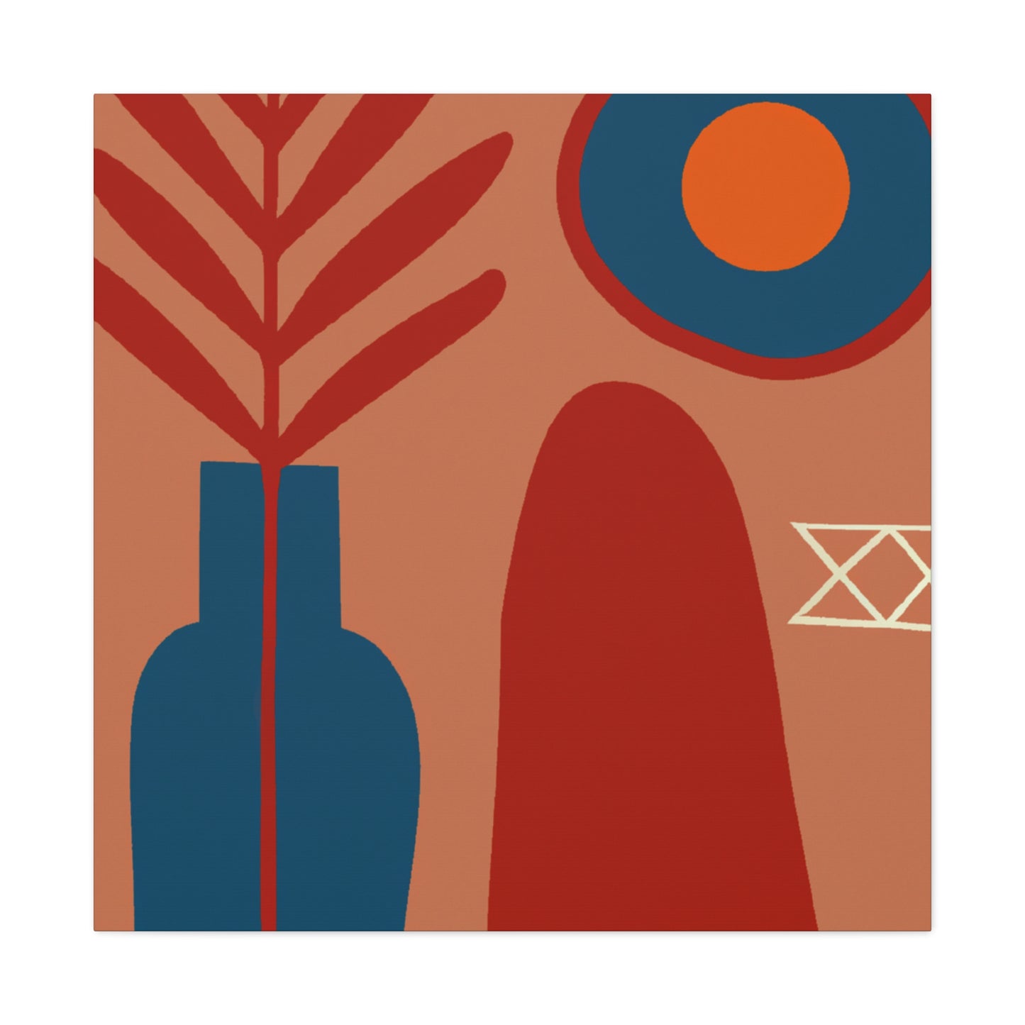 "Prismatic Pewter - Midcentury" - Canvas