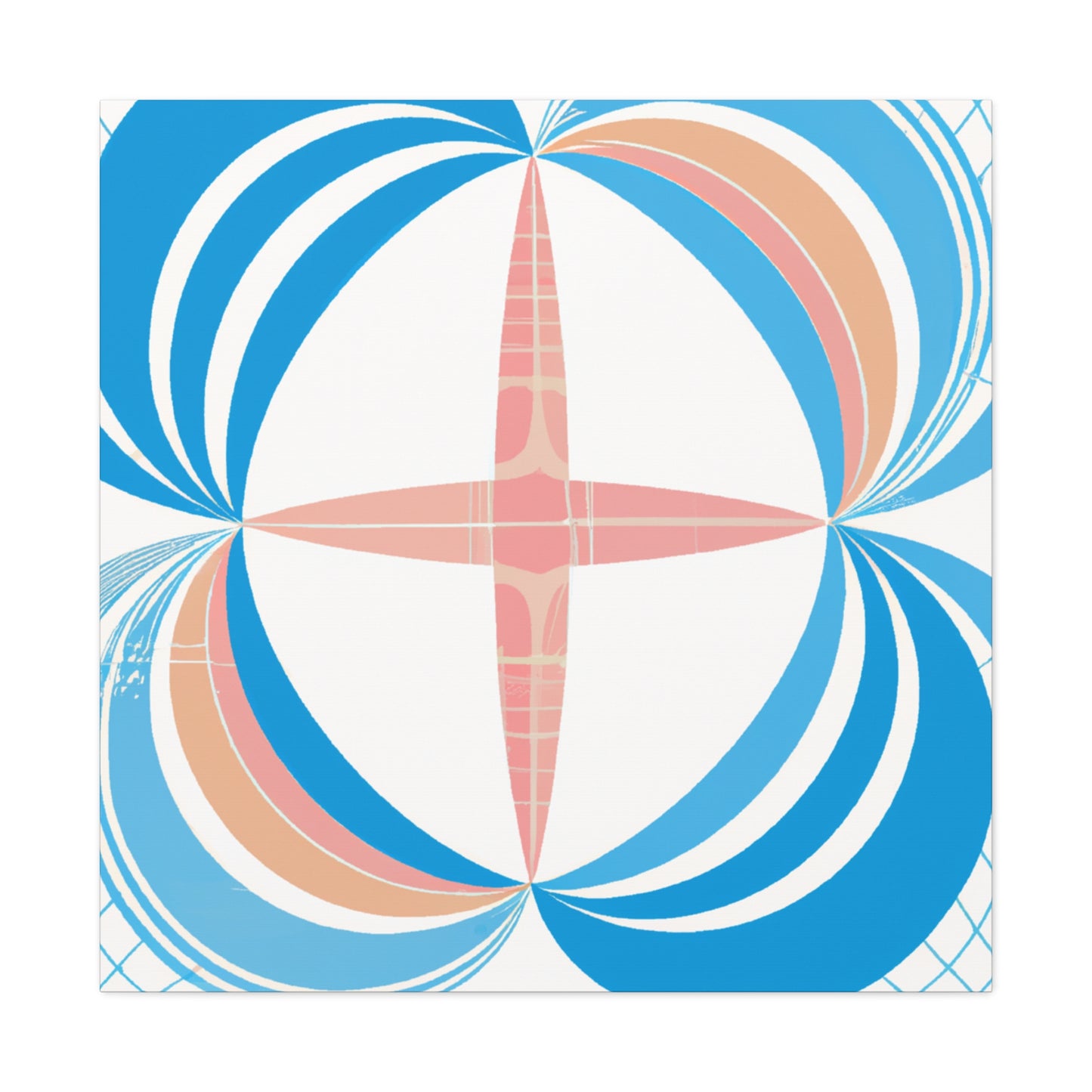 Sunburst Bubblegum- Midcentury - Canvas
