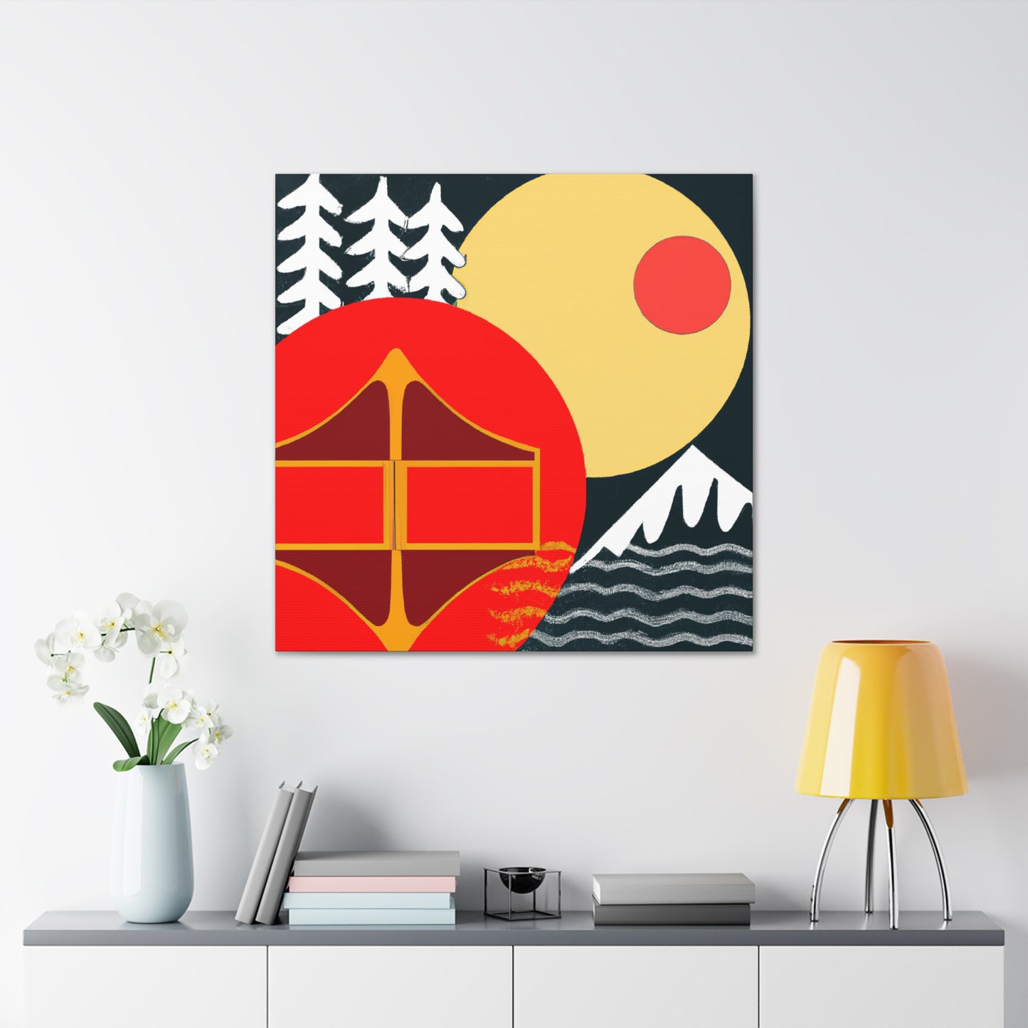 Serene Oasis - Midcentury - Canvas
