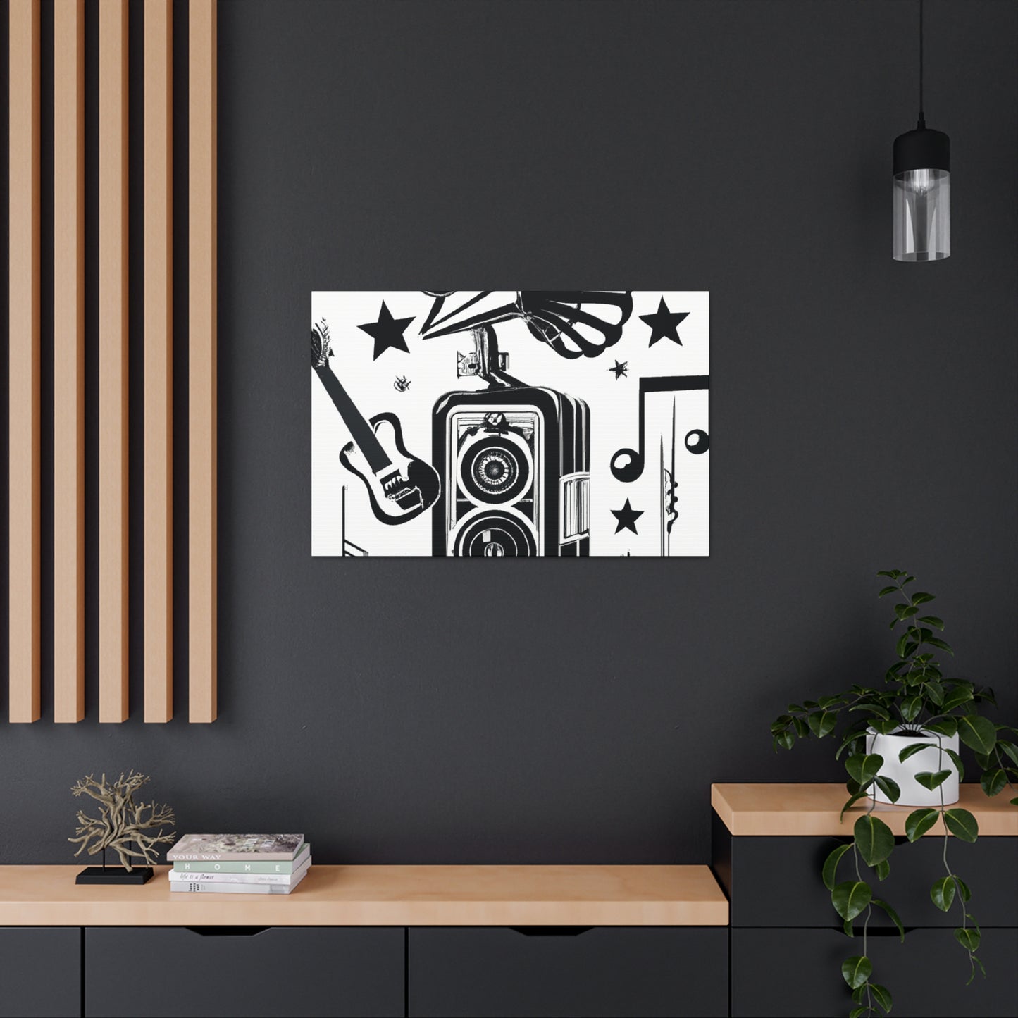 Grooving - Retro Music and Film Canvas