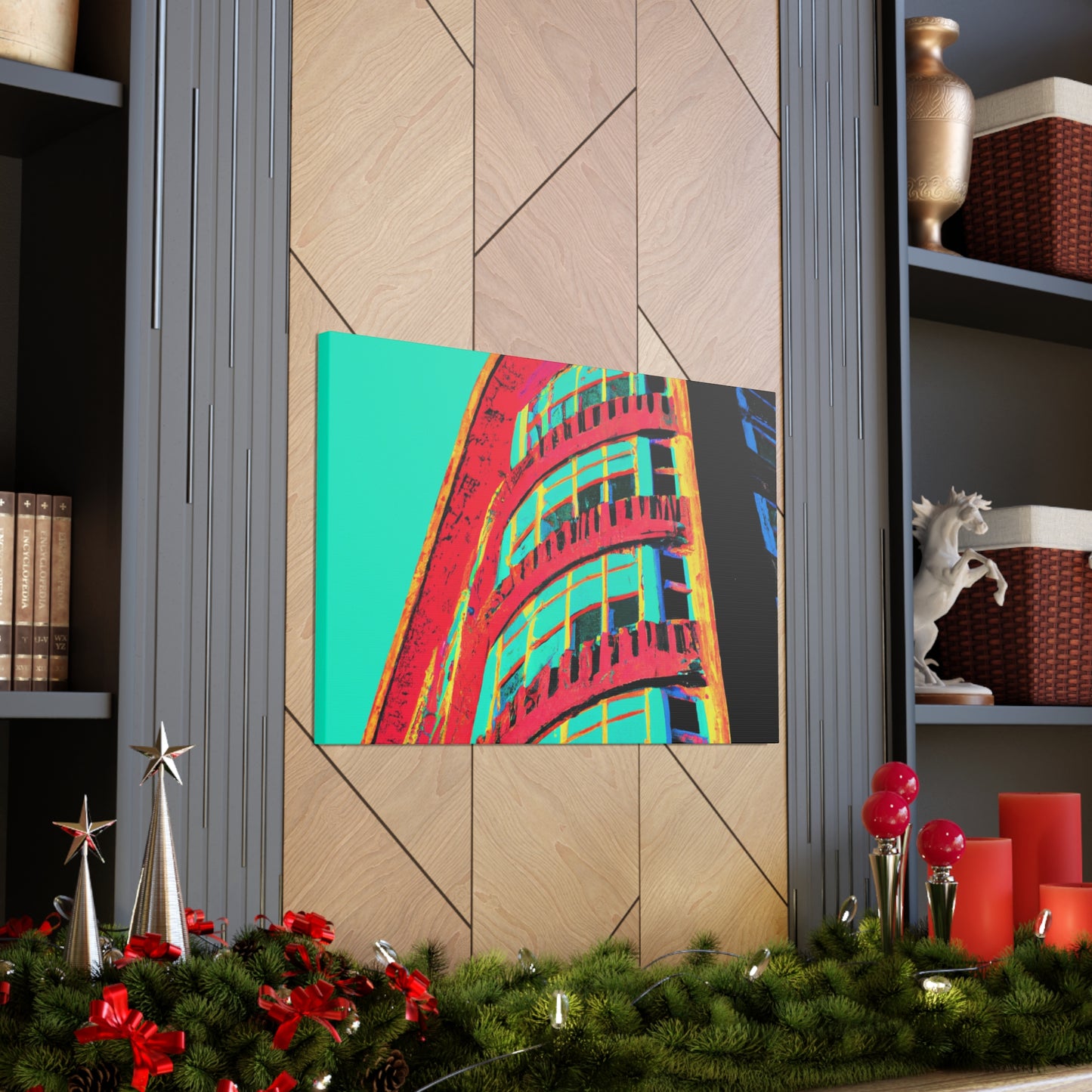 Modernist Tower of Glass and Steel. - Architectural Canvas
