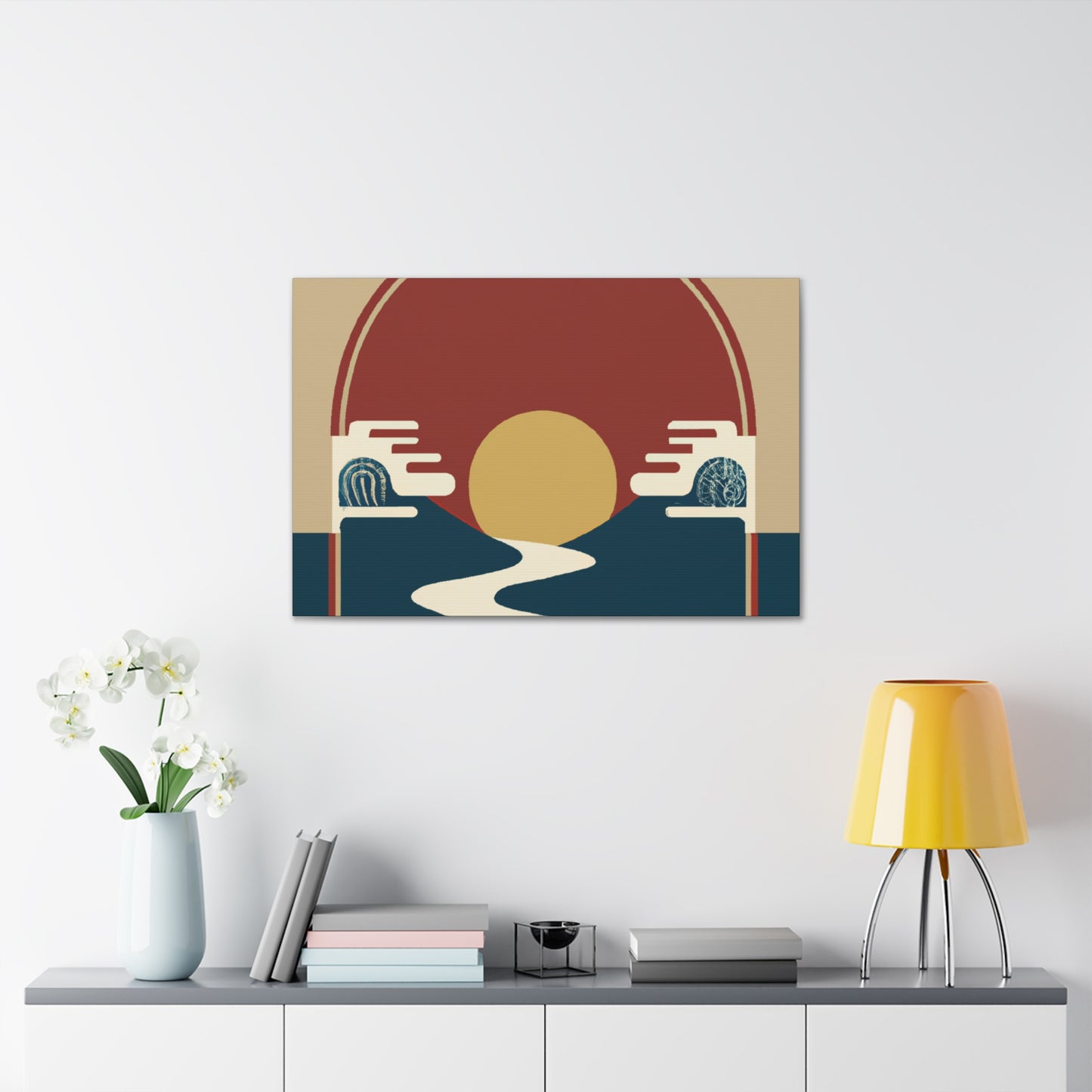 Converging Contrasts - Midcentury - Canvas