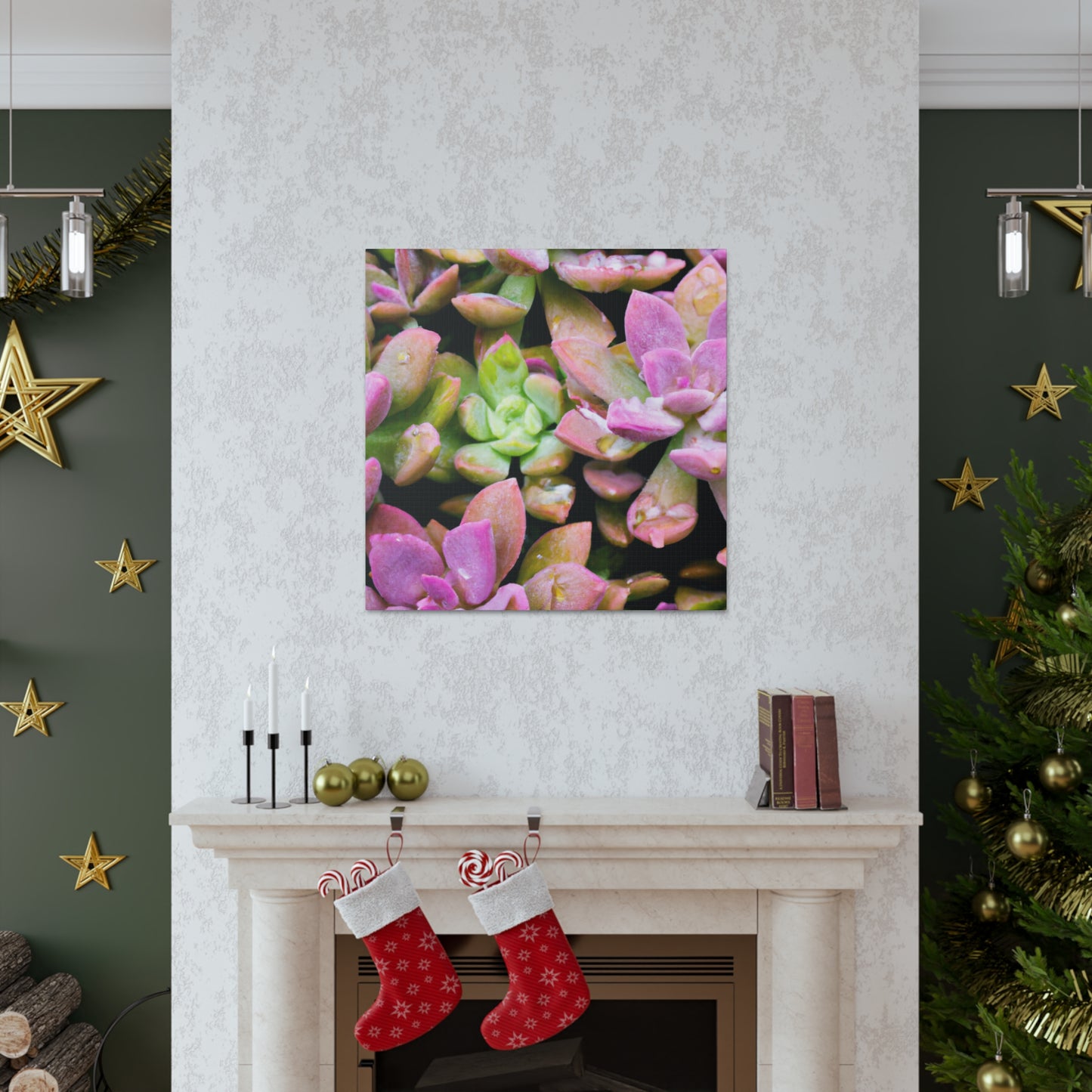 Blooming Garden Delight - Canvas - Succulent