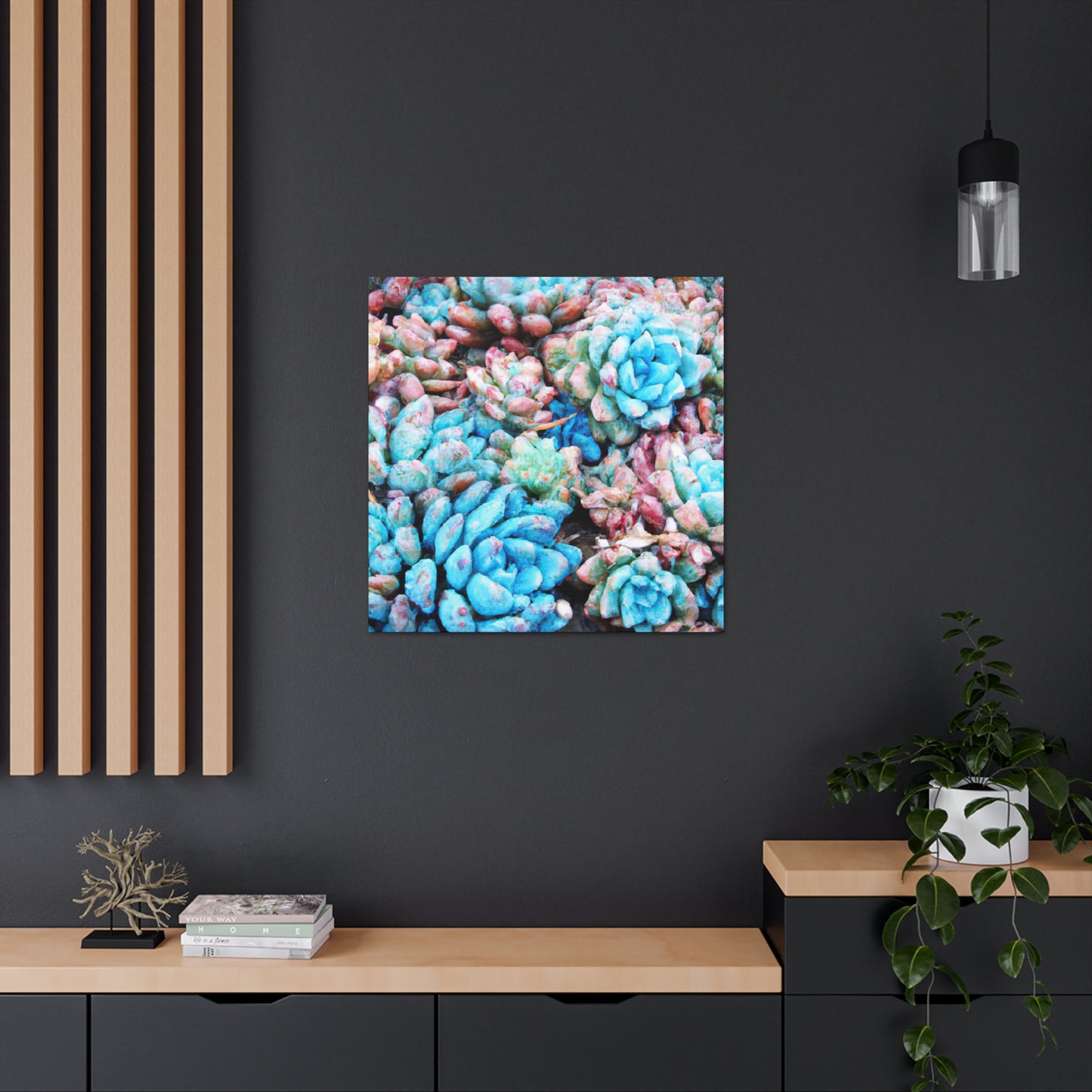 "Blooming Haven" - Canvas - Succulent
