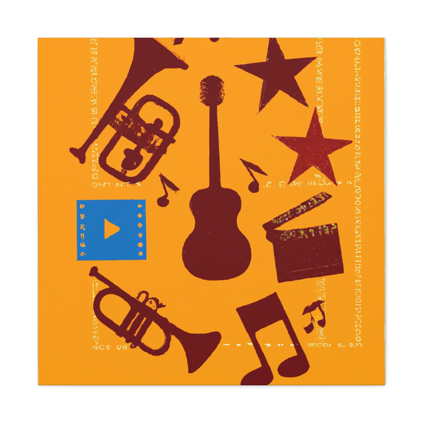 Rockin' Radio Shack - Retro Music and Film Canvas