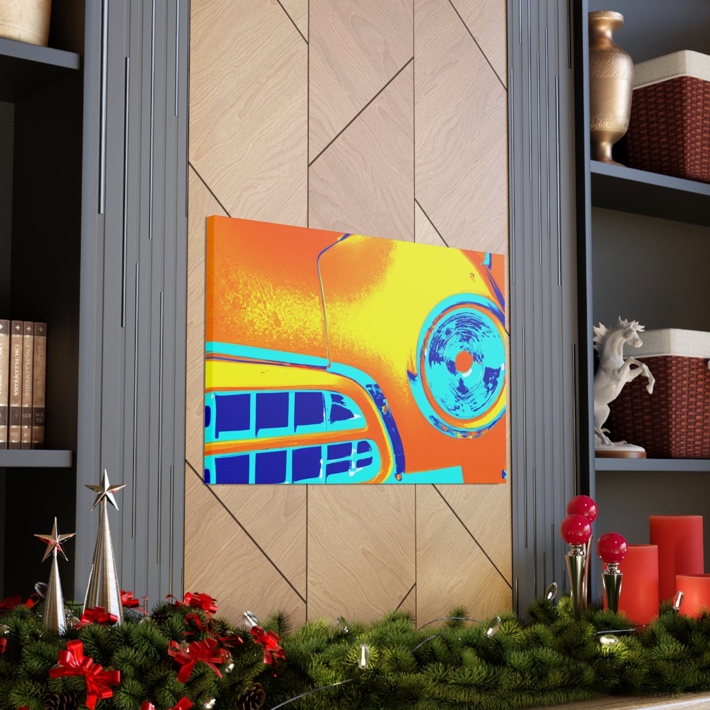 'Vintage Car Roadside Reminiscence' - Automobile Canvas