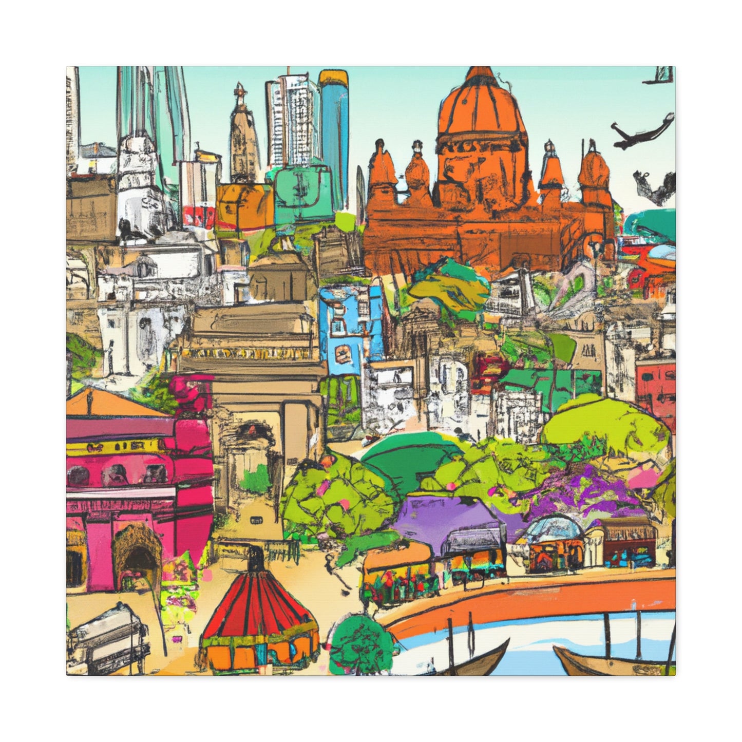Hindustan - Destination India - Canvas