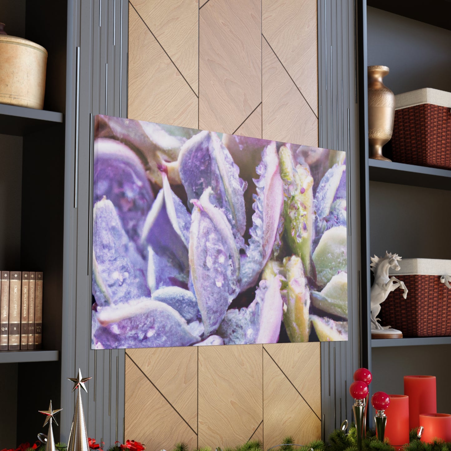 Violet Delights. - Canvas - Succulent