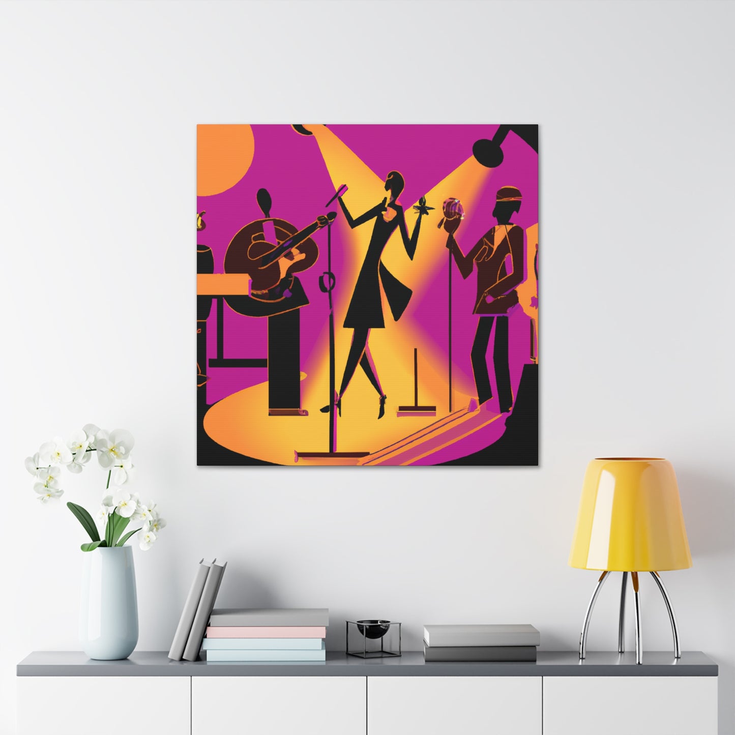 "Electric Fireflies - Retro Music" - Canvas