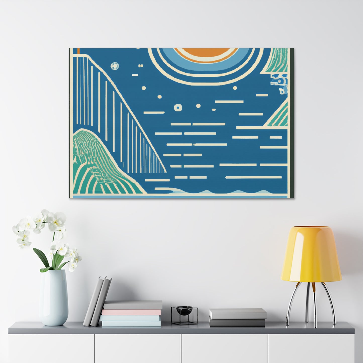 Blue Dream- Midcentury Canvas