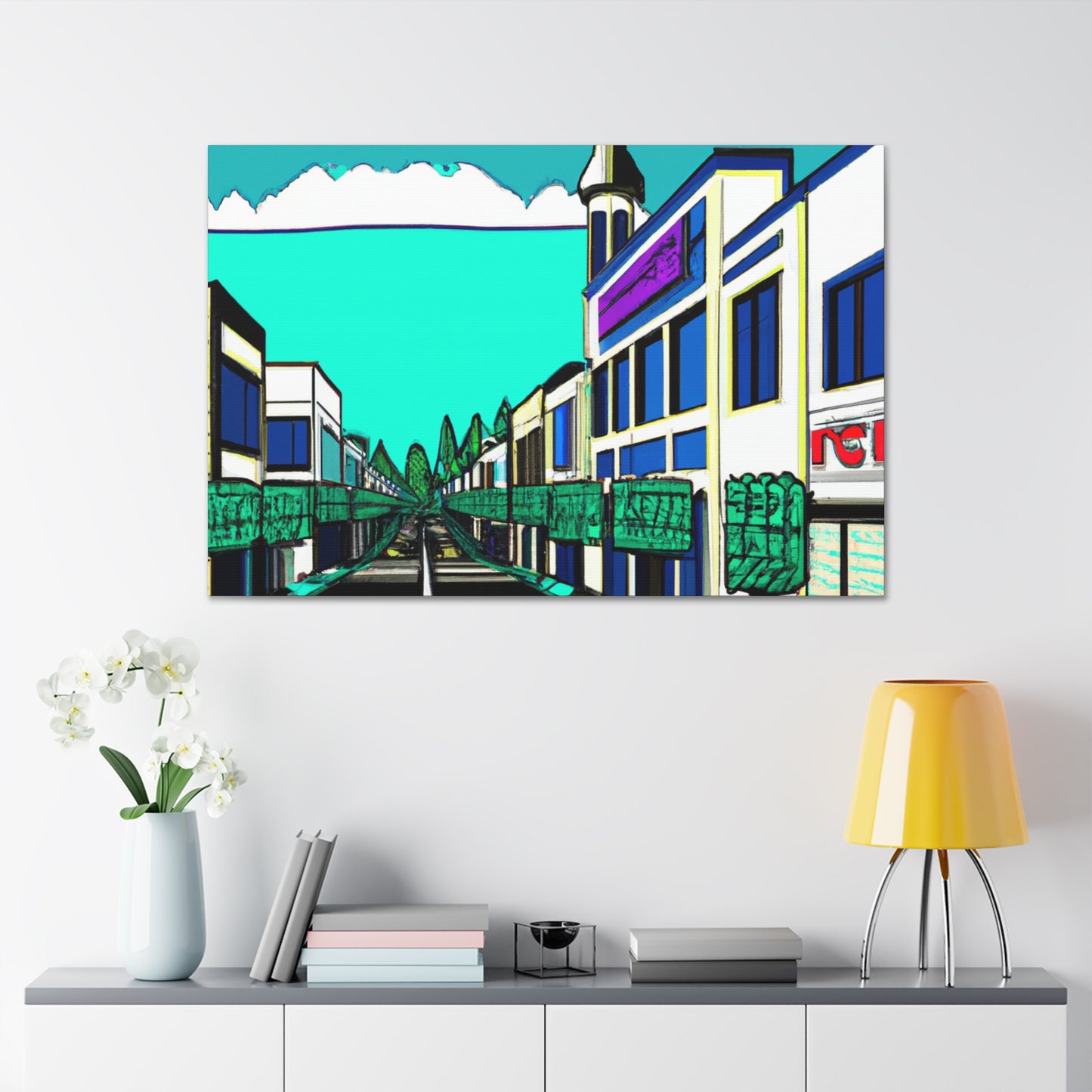 Aspen Avenue -Architectural Canvas Pop Art