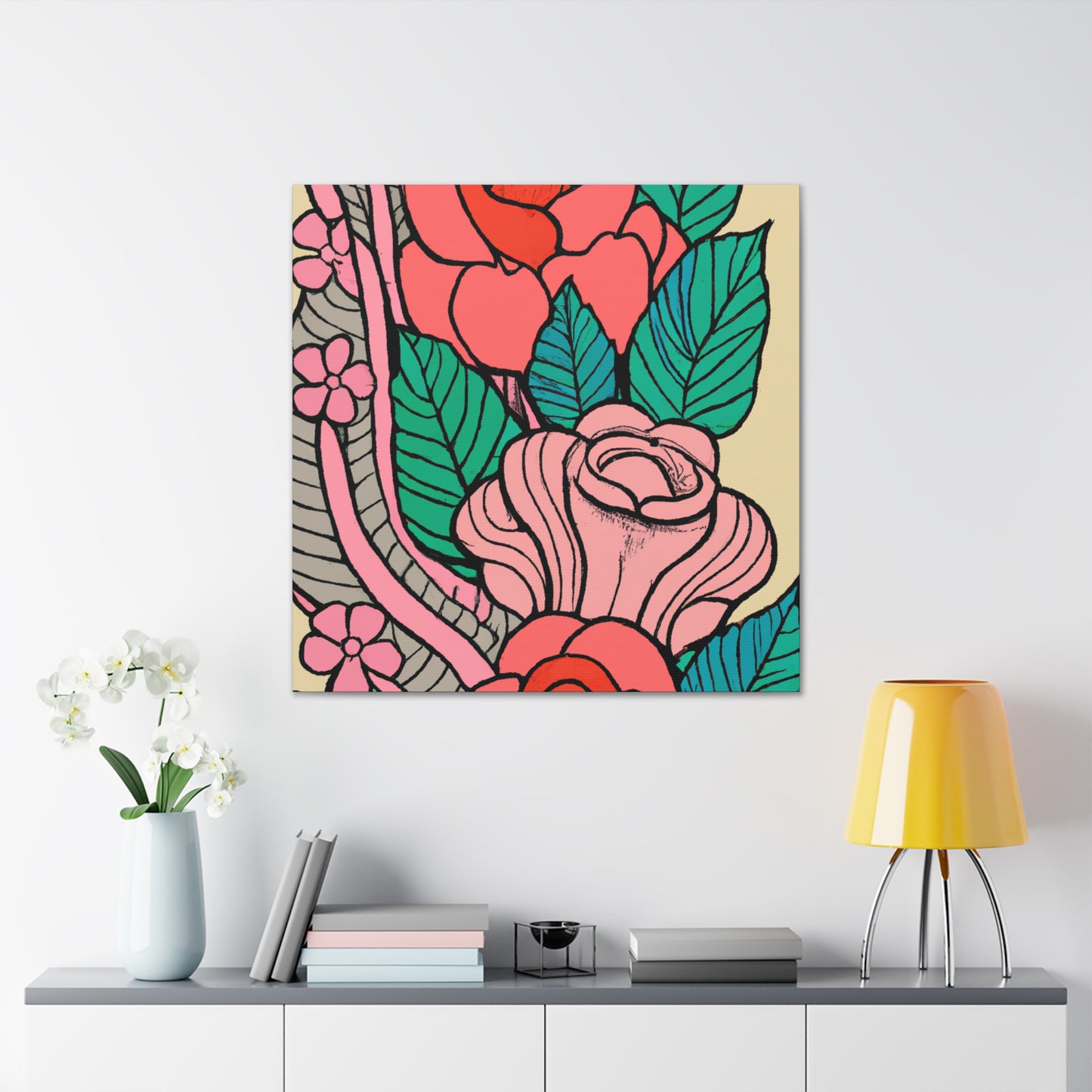 Blissful Delight - Floral - Canvas