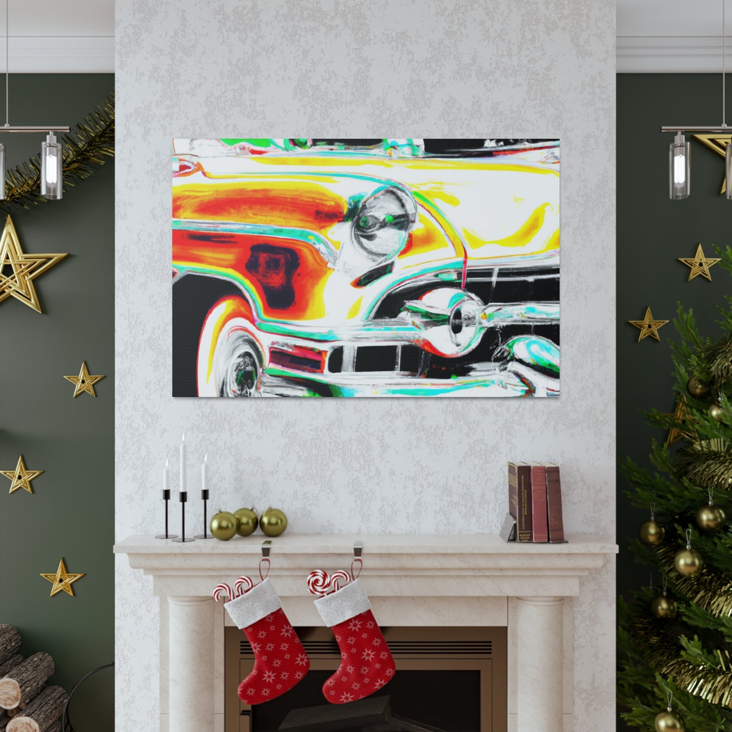 'Classic Car Dash' - Automobile Canvas