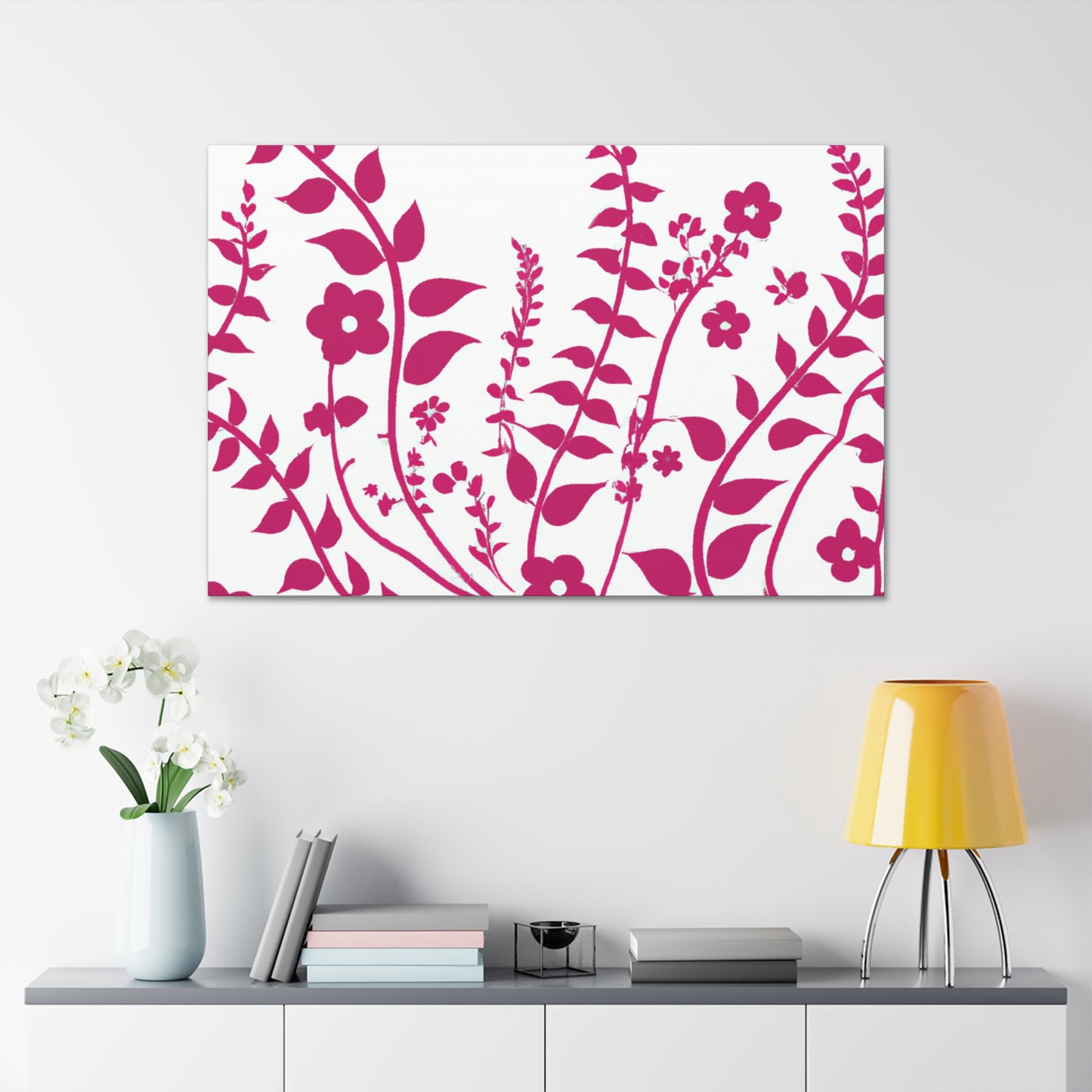Carmine - Floral - Canvas