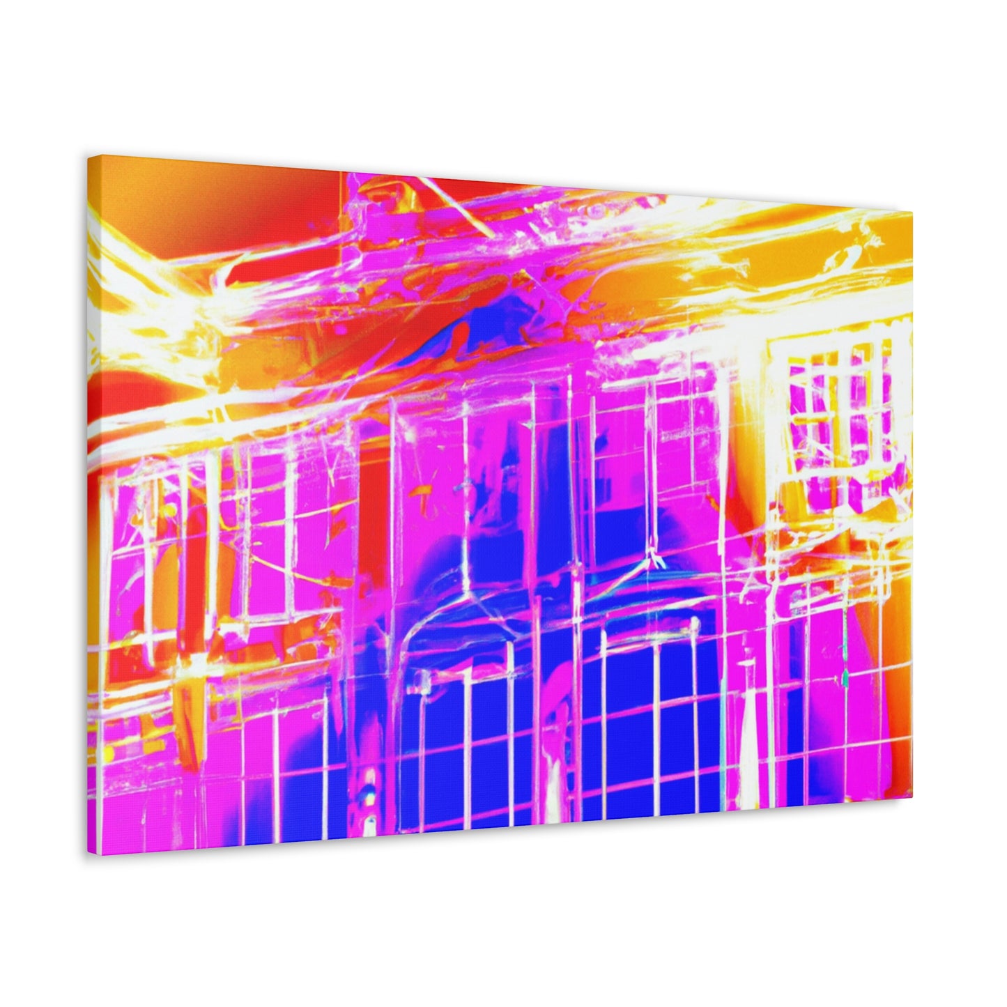 Skycrest Art Deco Manor - Architectural Canvas Art Deco