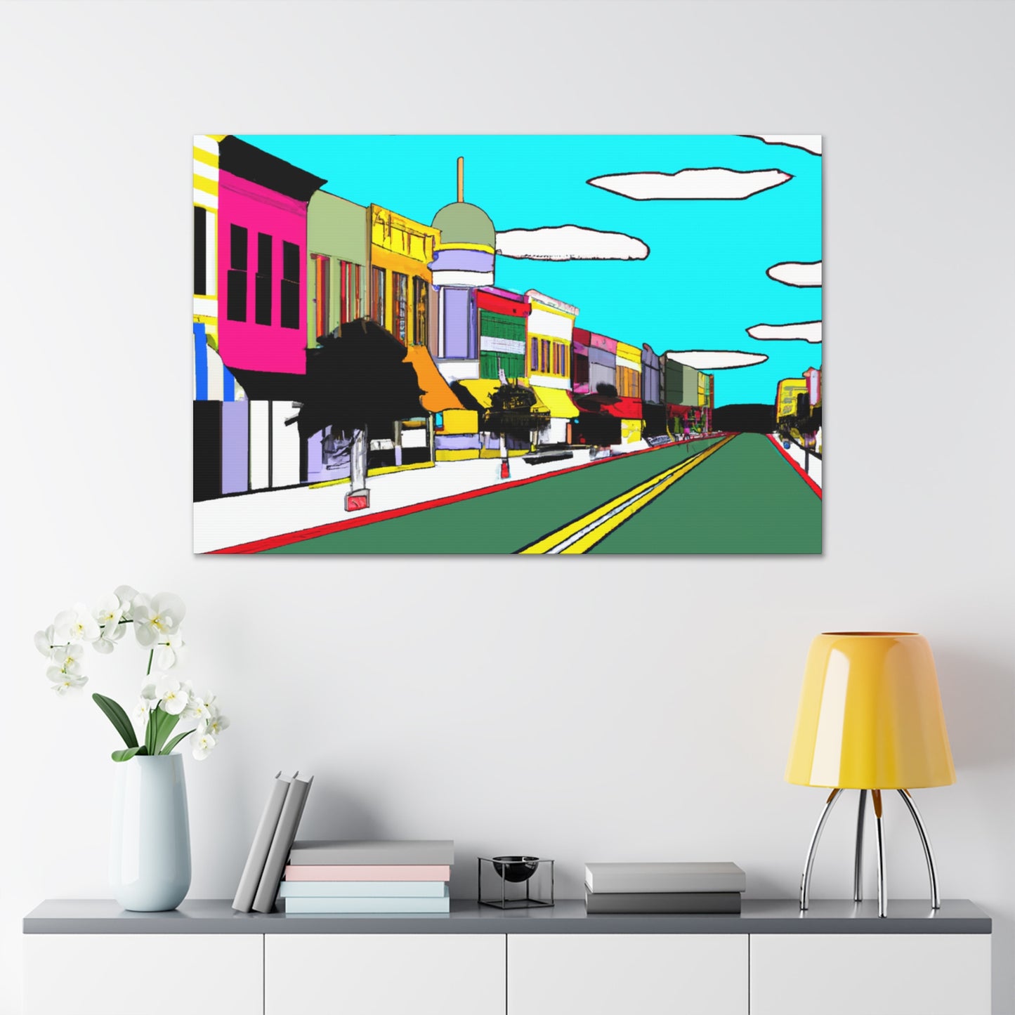 Dome Records Street - Architectural Canvas Pop Art