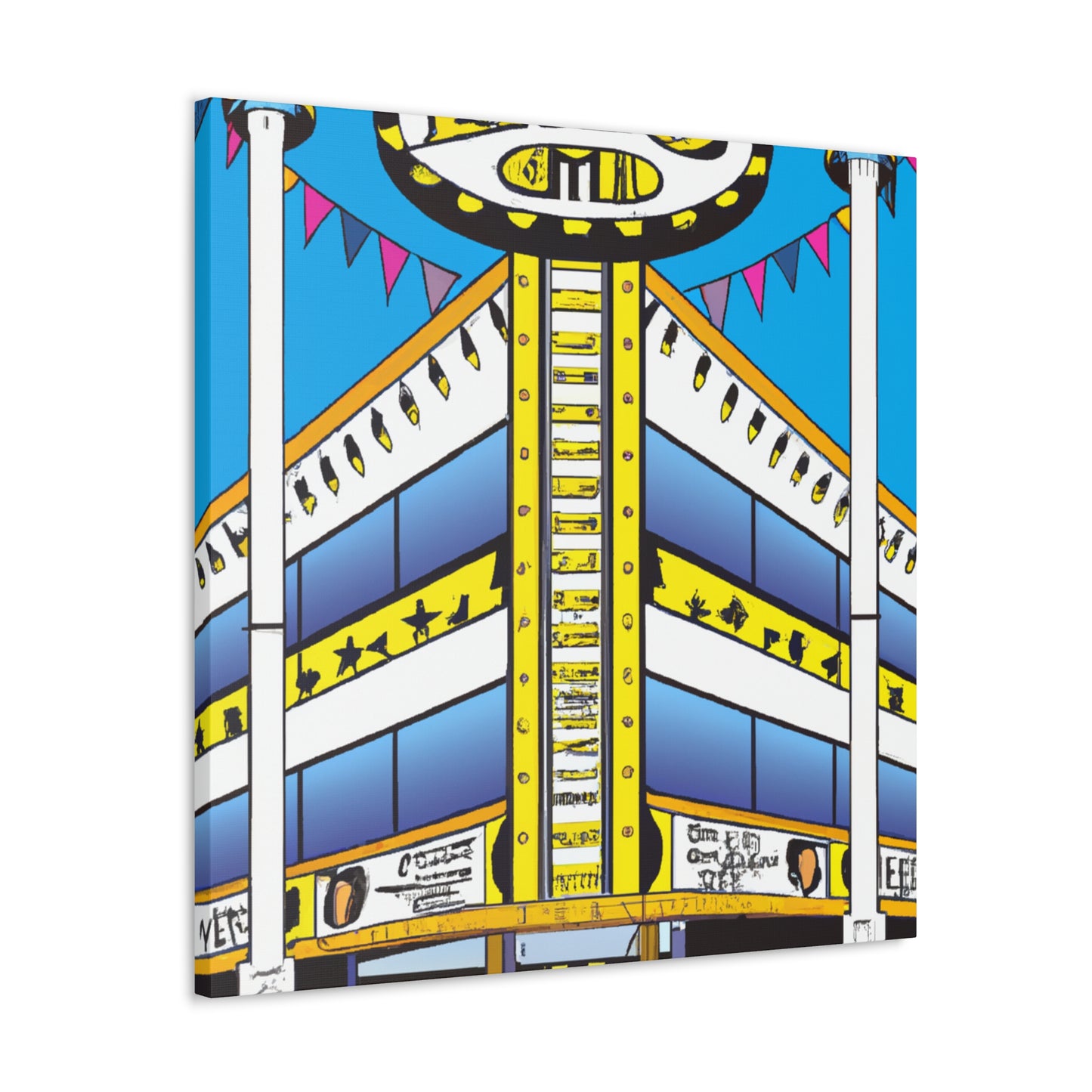 The Dizzy Disc Jockey Shack - Canvas - Pop Art