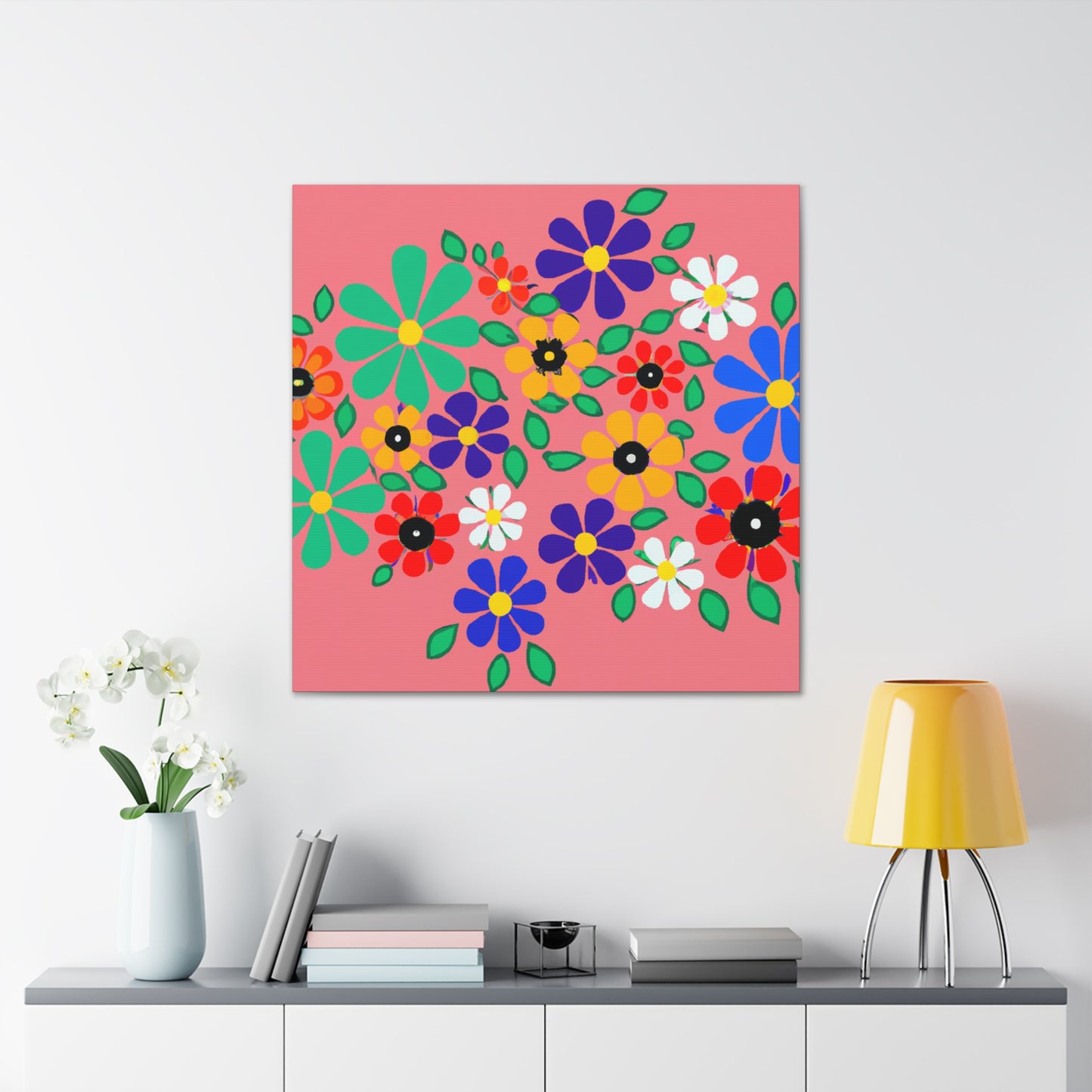 Primrose - Floral. - Canvas