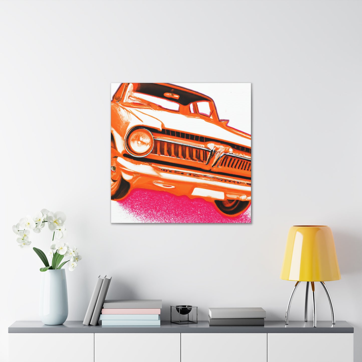 "Classic Car Curtains" - Automobile Canvas