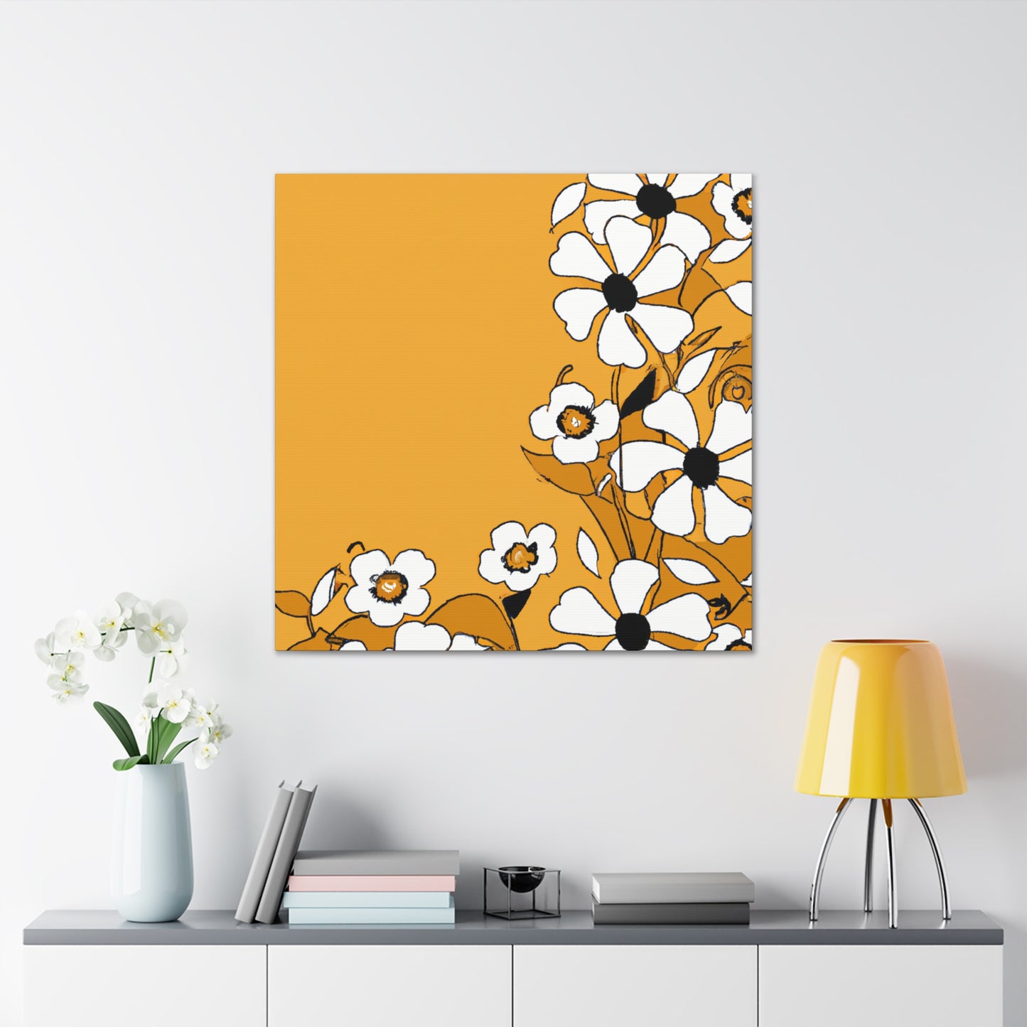 Sunburst-Floral. - Canvas