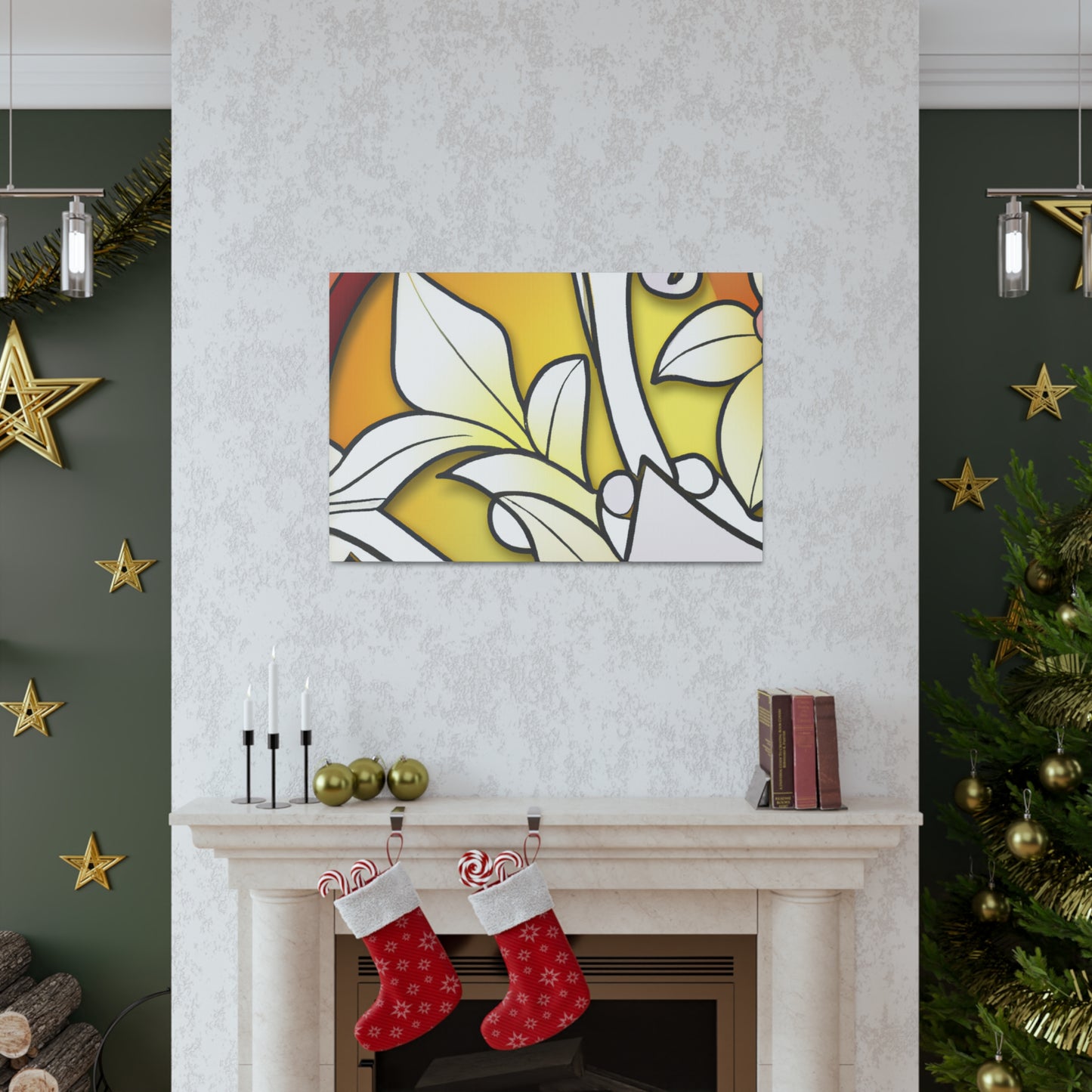 Leafy Warmth- Glass Canvas