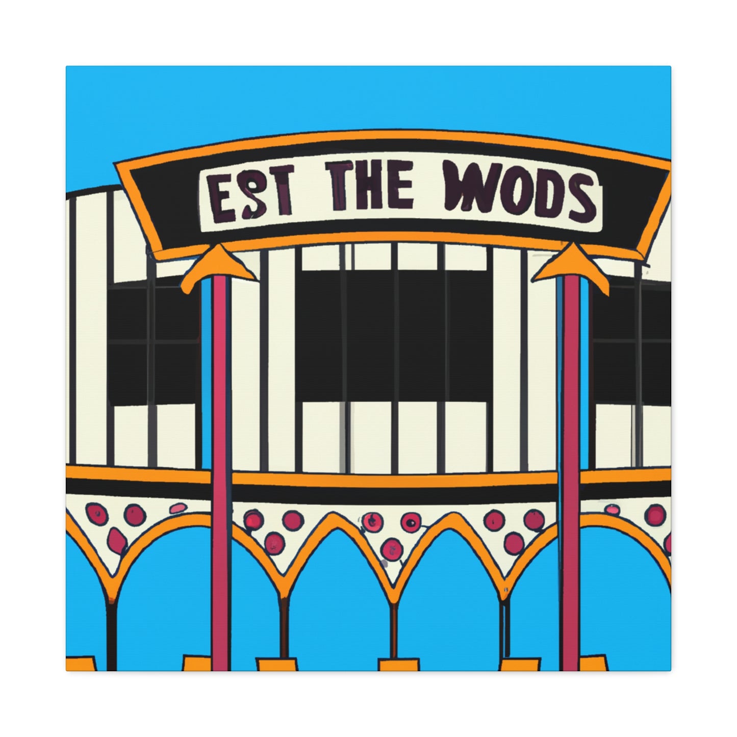 Route 50 Record Shop. - Canvas Pop Art