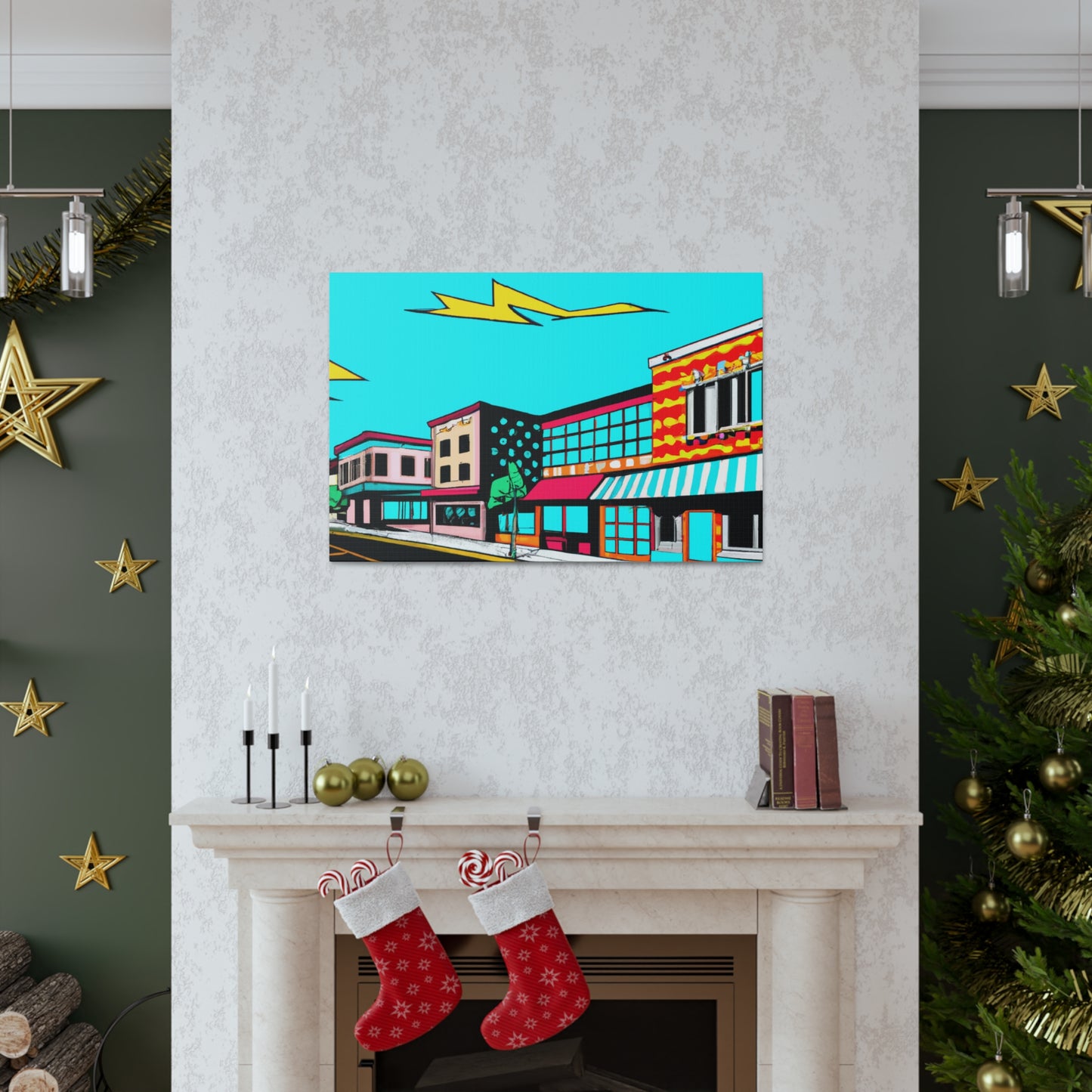 Jukebox Alley - Pop Art Canvas