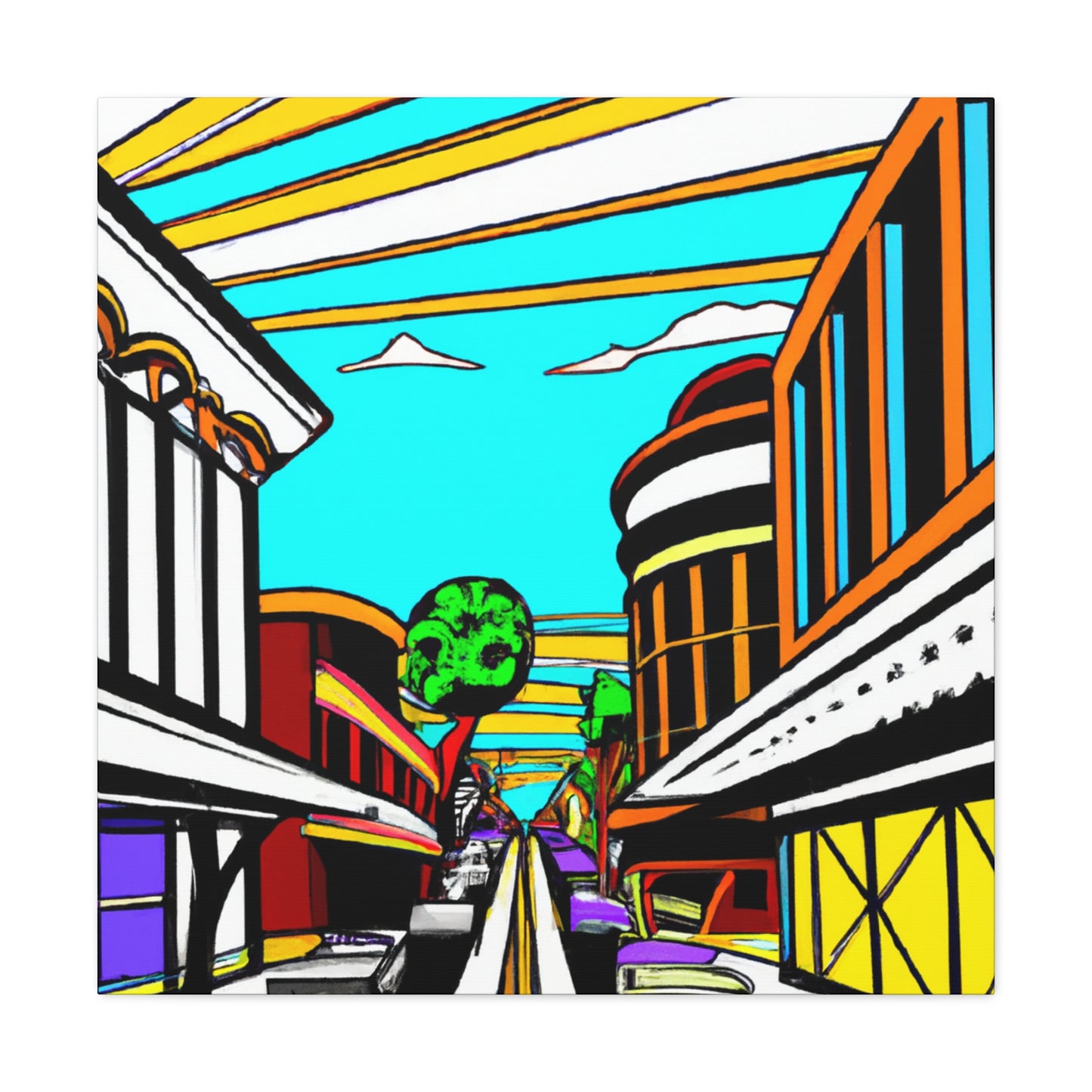 Radio Alley. - Architectural Canvas Pop Art