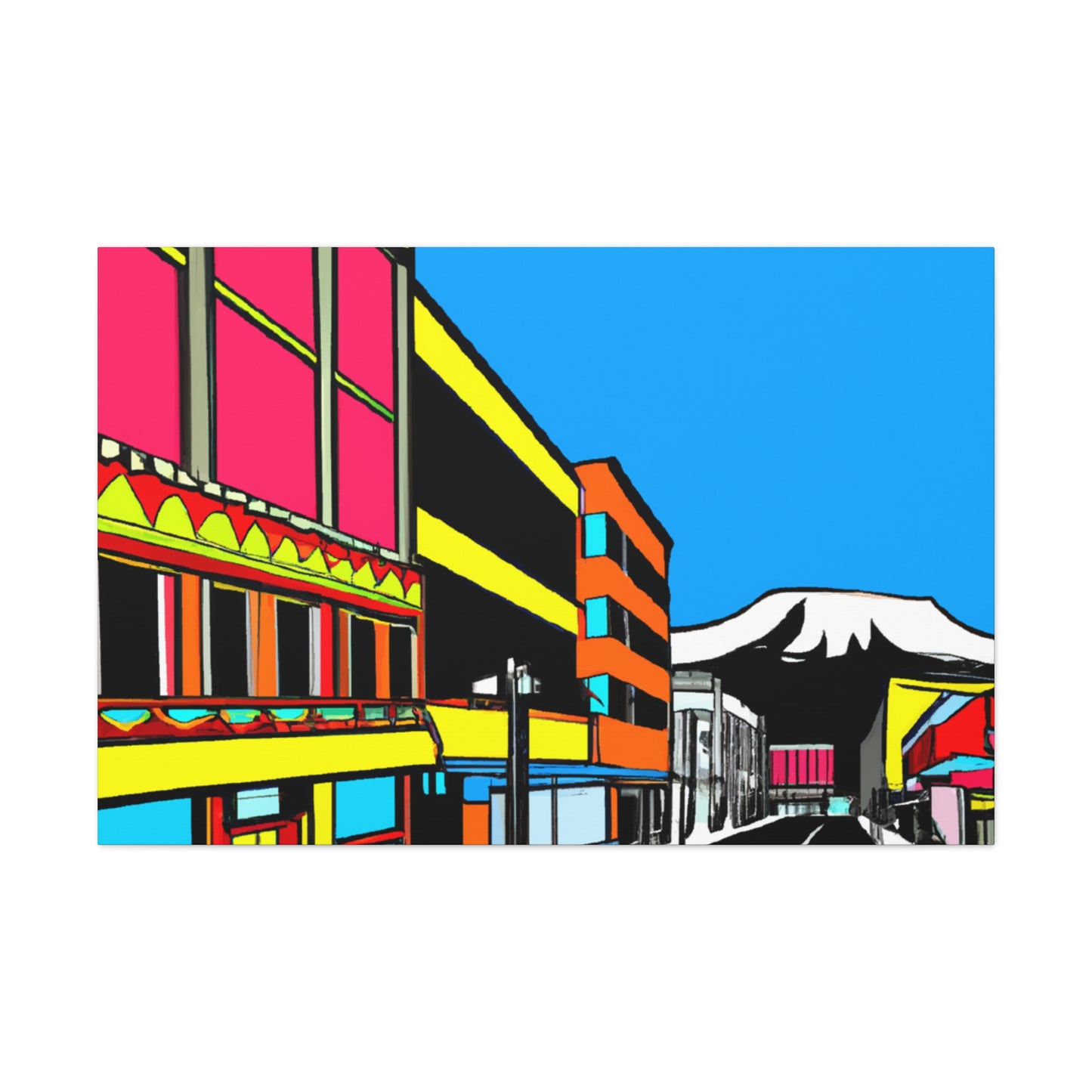 Rock 'n' Roll Avenue - Architectural Canvas Pop Art