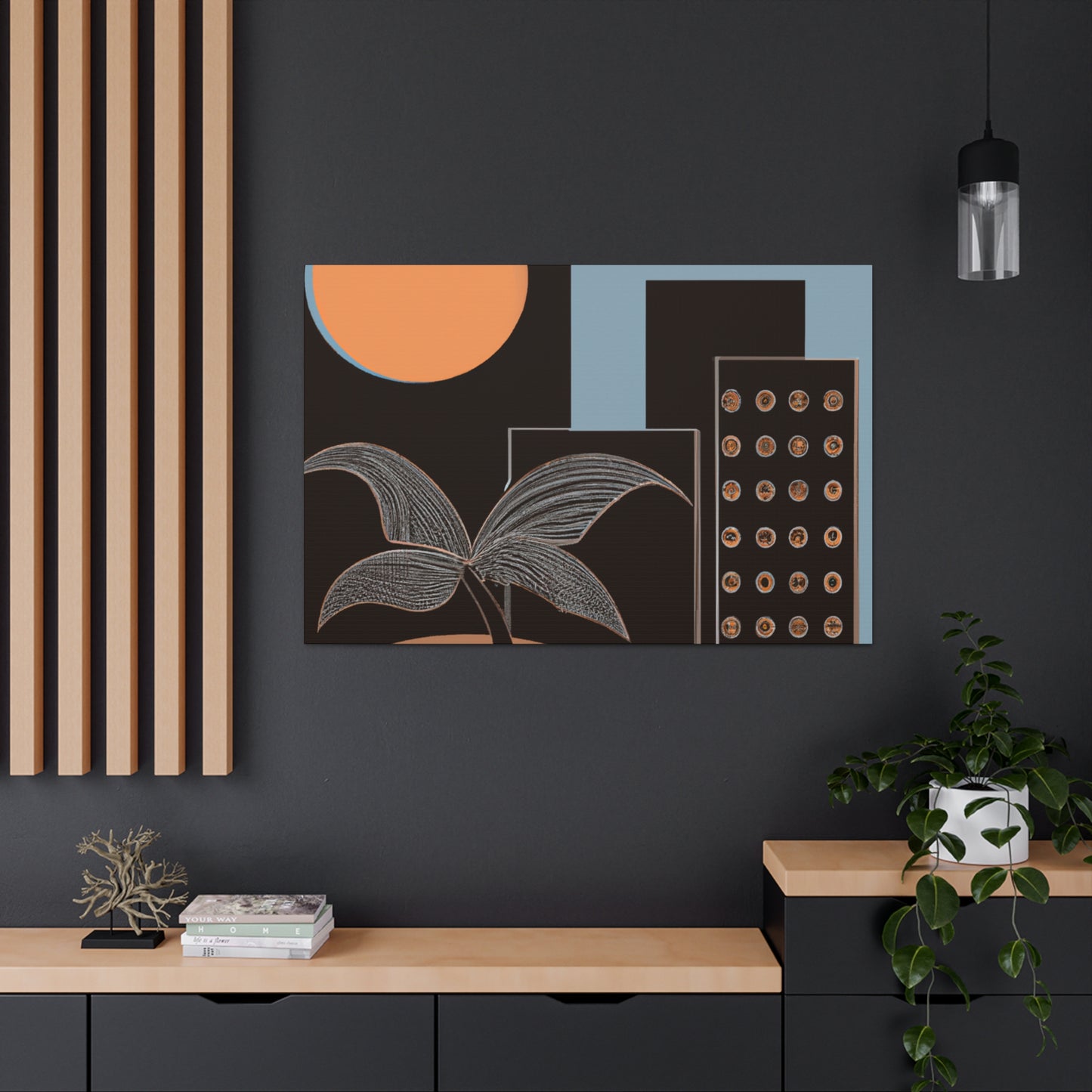 Dark Lovely - Midcentury Canvas