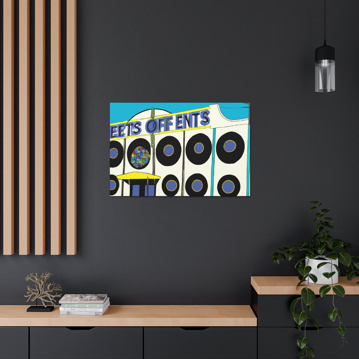 Sock Hop Shoppe - Retro Music Canvas