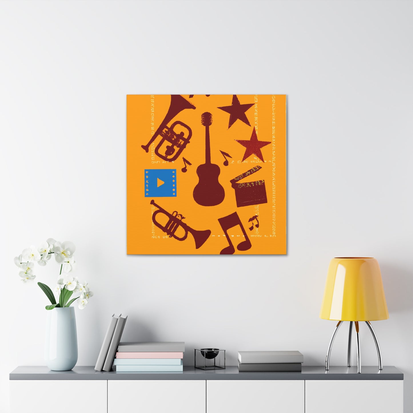 Rockin' Radio Shack - Retro Music and Film Canvas