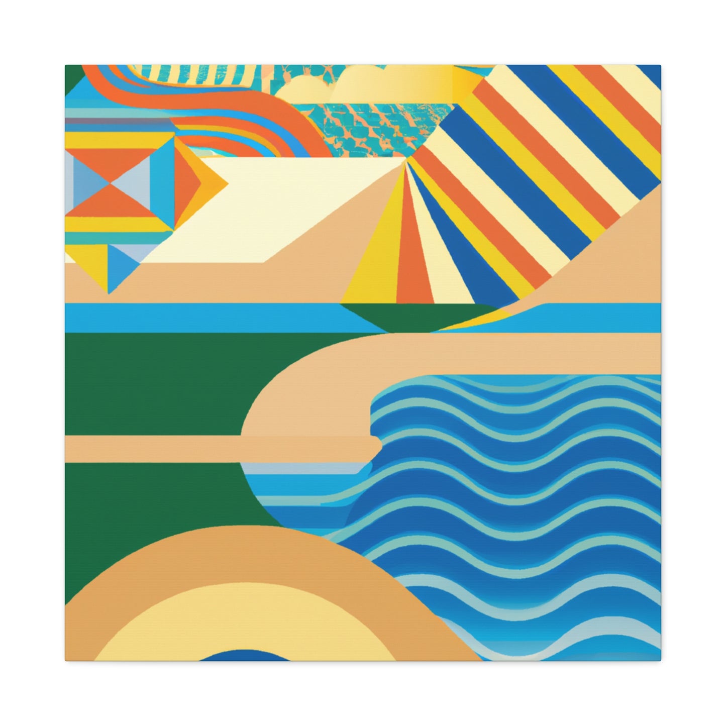 Waterpark - Midcentury Canvas