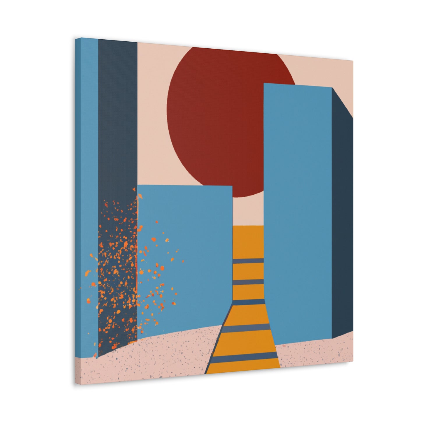 Crescent Loving Couple - Midcentury - Canvas