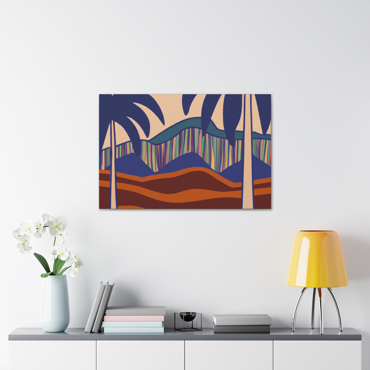 Vibey Tropics- Midcentury Canvas