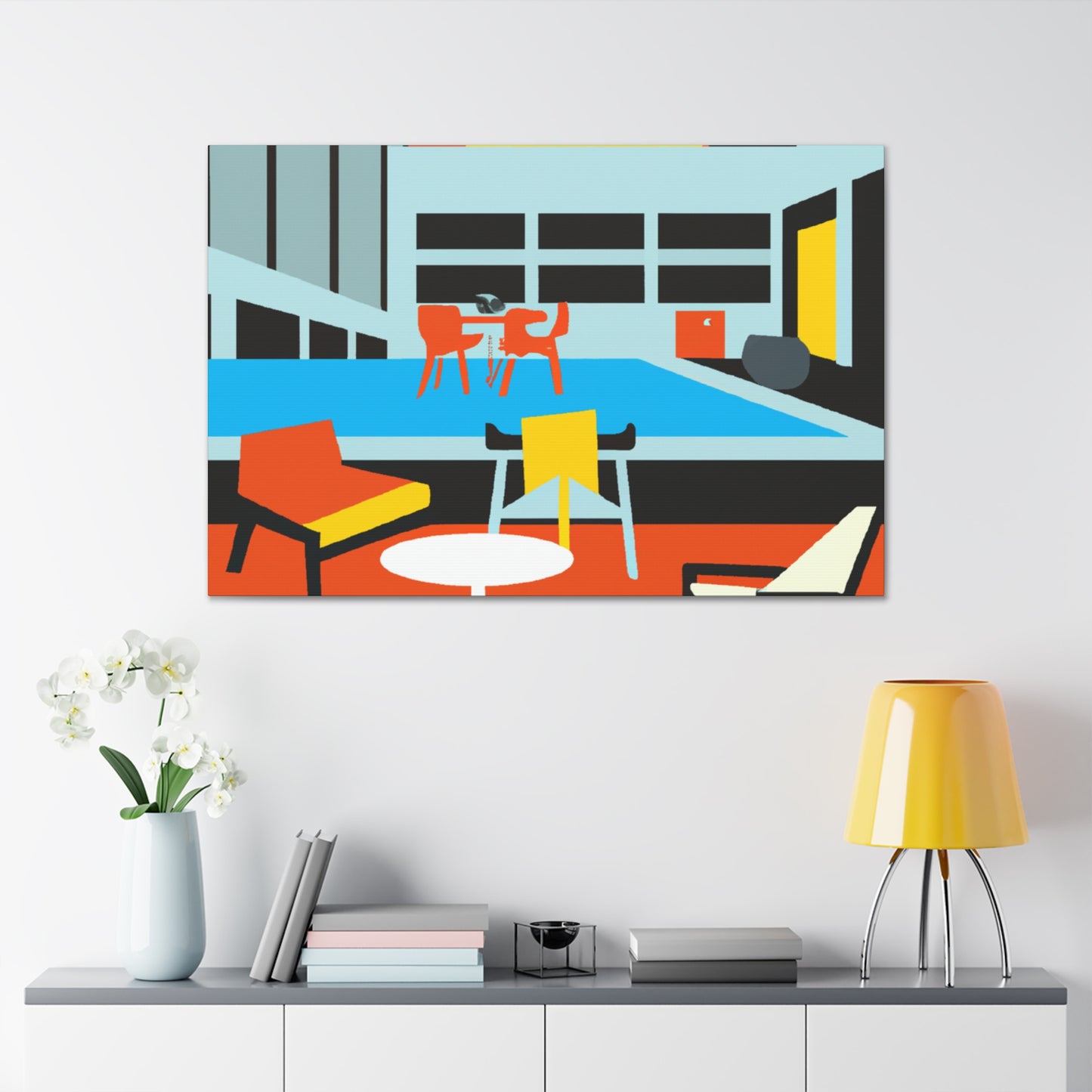 Sunsplashed Abstraction - Midcentury - Canvas