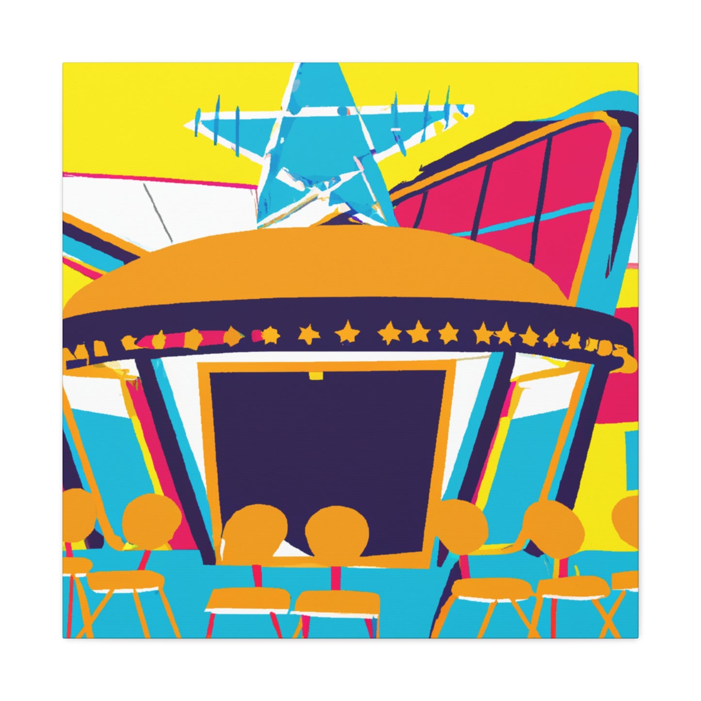 Rock-O-Rama Roller Rink - Canvas Pop Art
