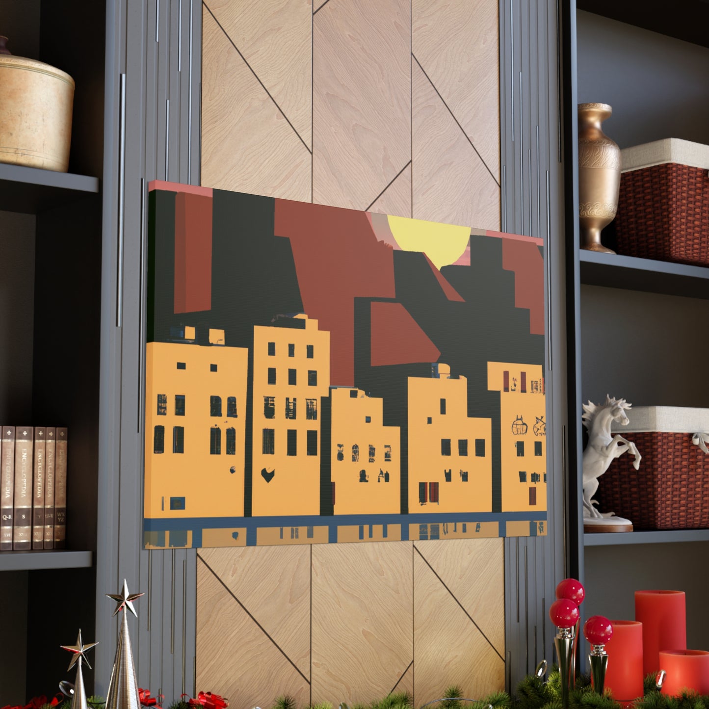 Urban Night - Midcentury Canvas