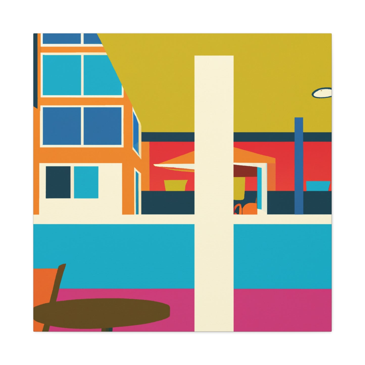 Harmonious Abstraction- Midcentury - Canvas