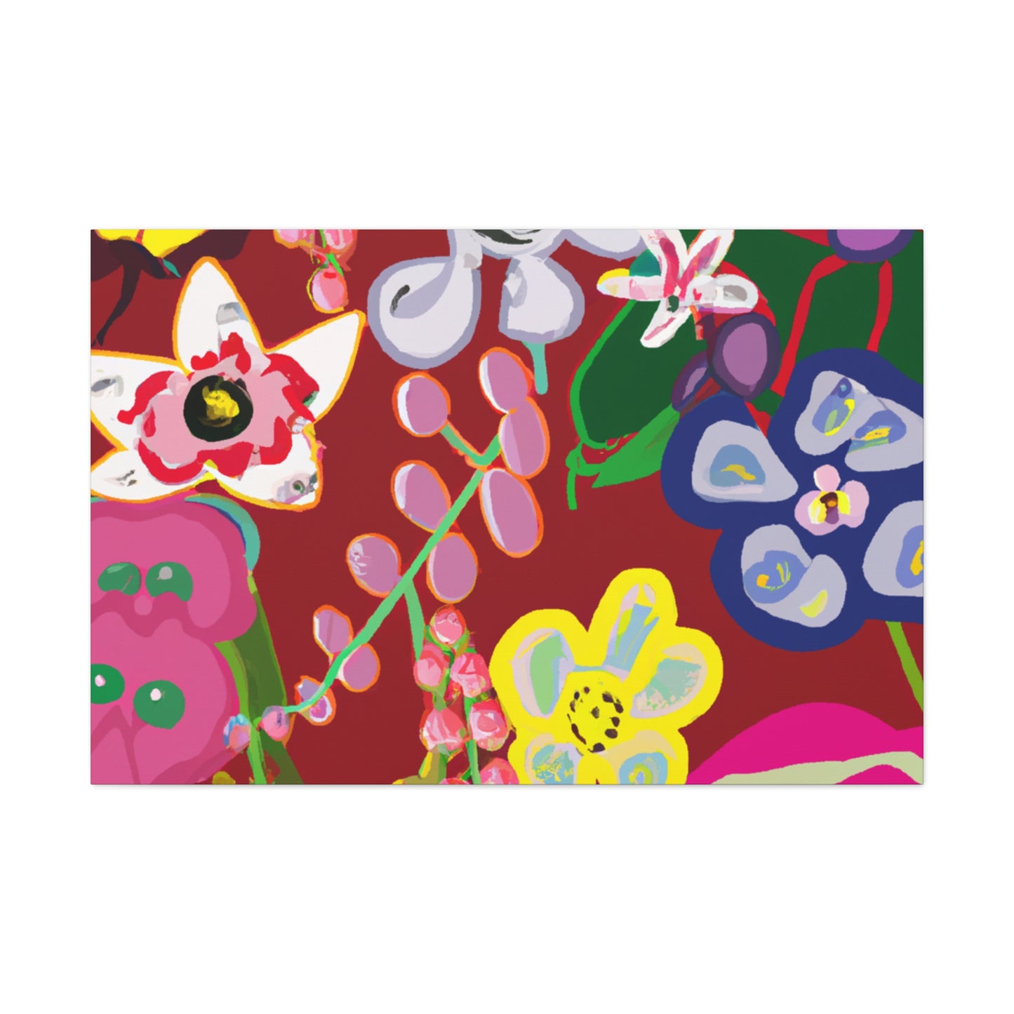 Raspberry Rose - Floral - Canvas